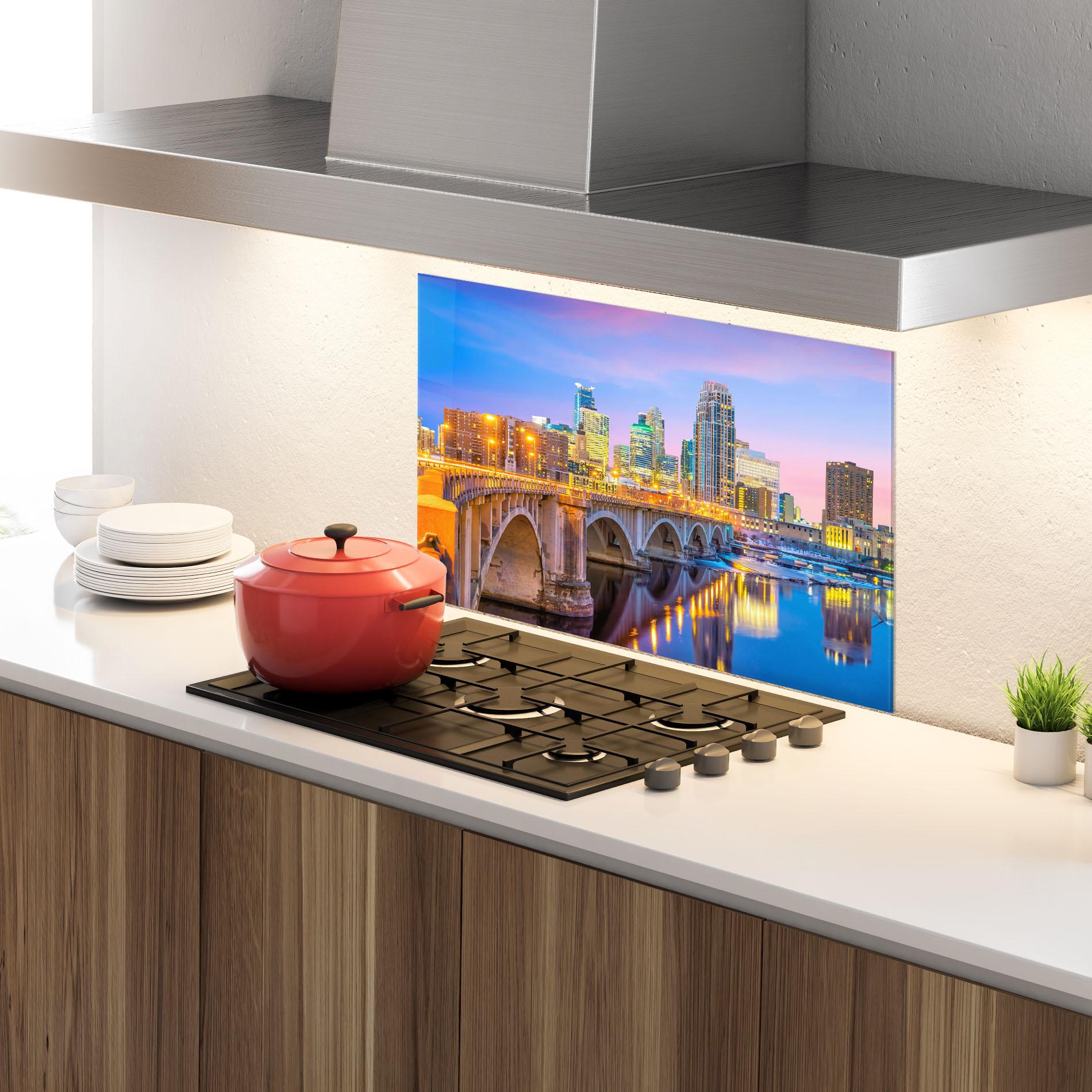 Küchenrückwand Glas Minnesota Usa mockup 4