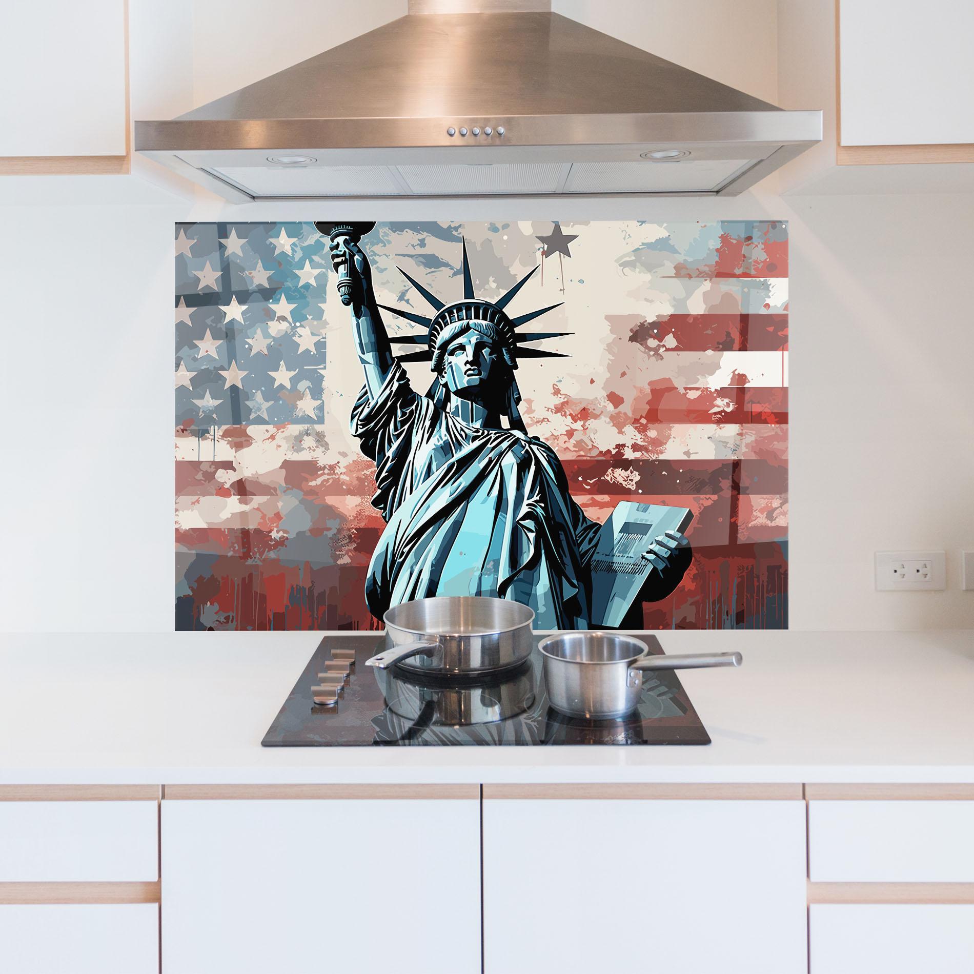 Küchenrückwand Glas Cultural Diversity Art mockup 5
