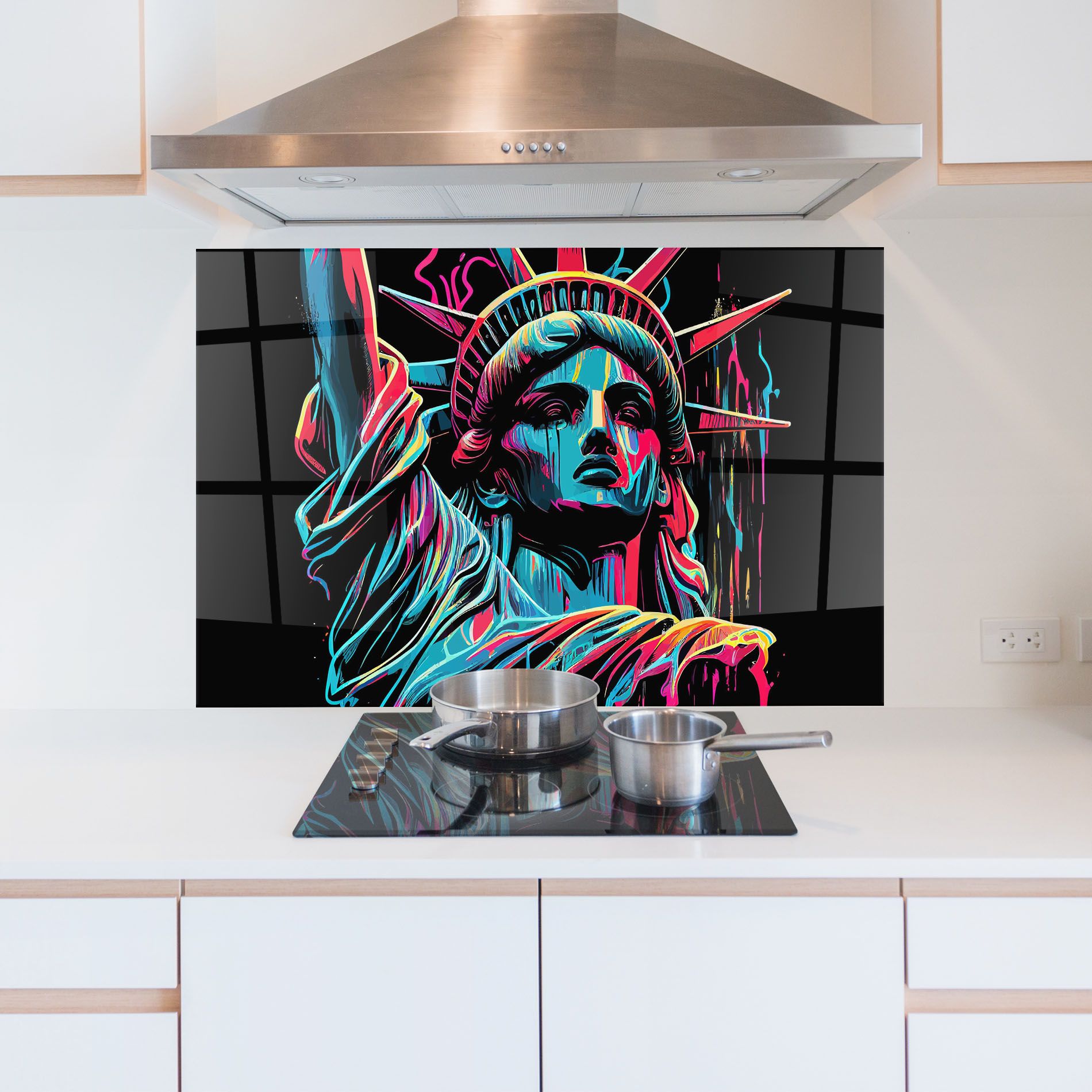 Liberty Colorful Statue mockup 5
