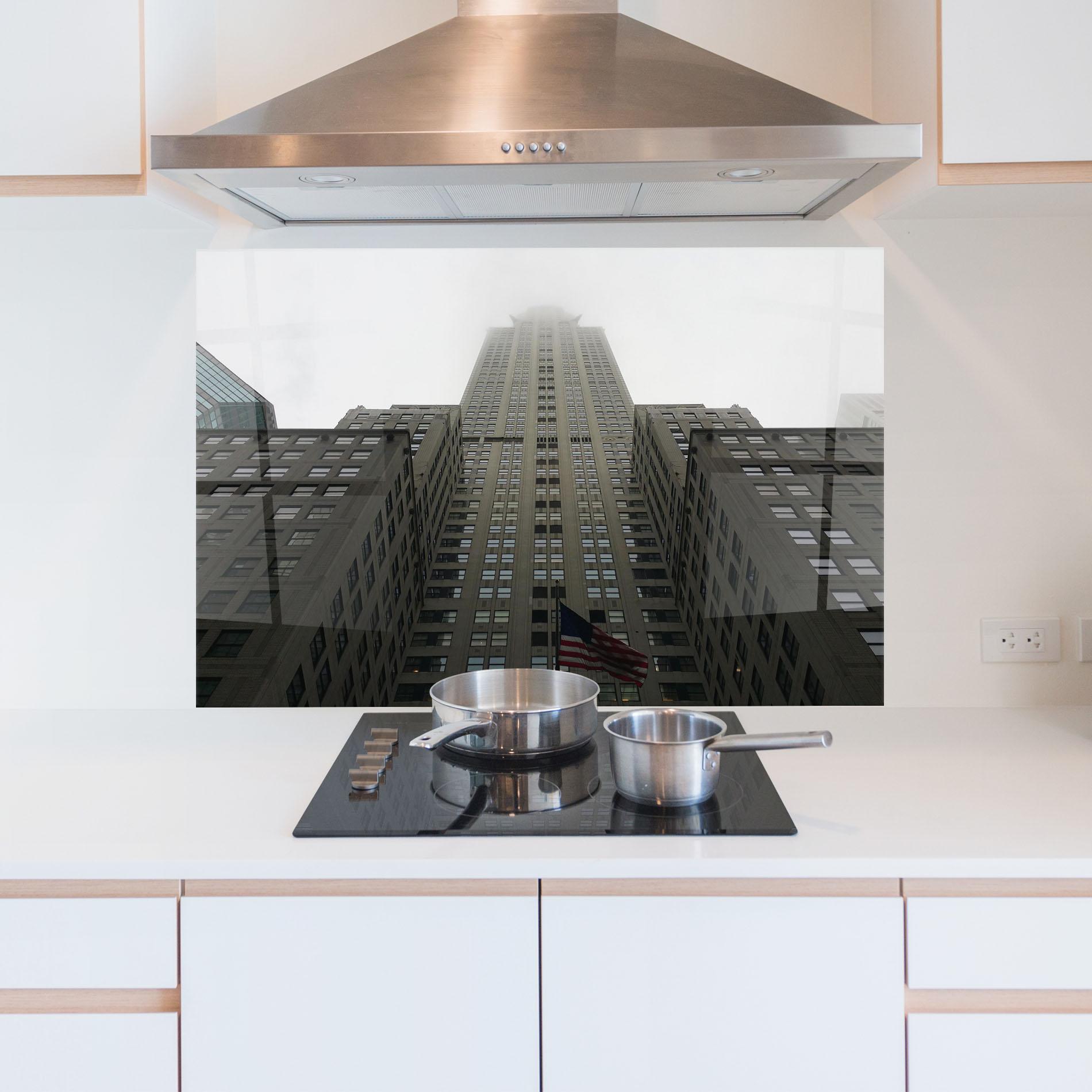 Küchenrückwand Glas New York City Skyscraper mockup 5