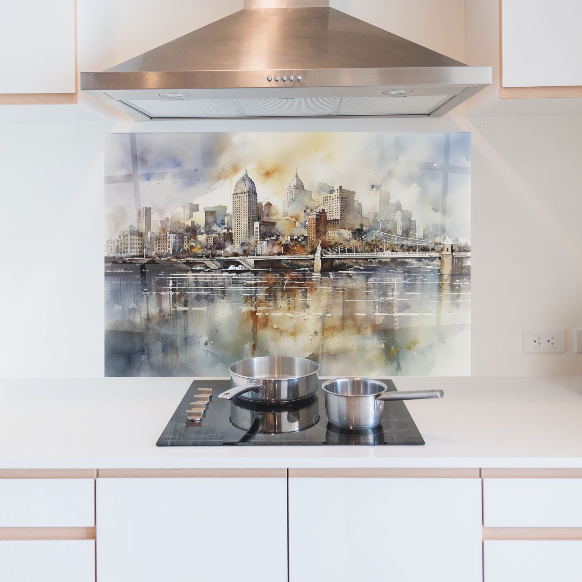 Watercolor Skyline mockup 5