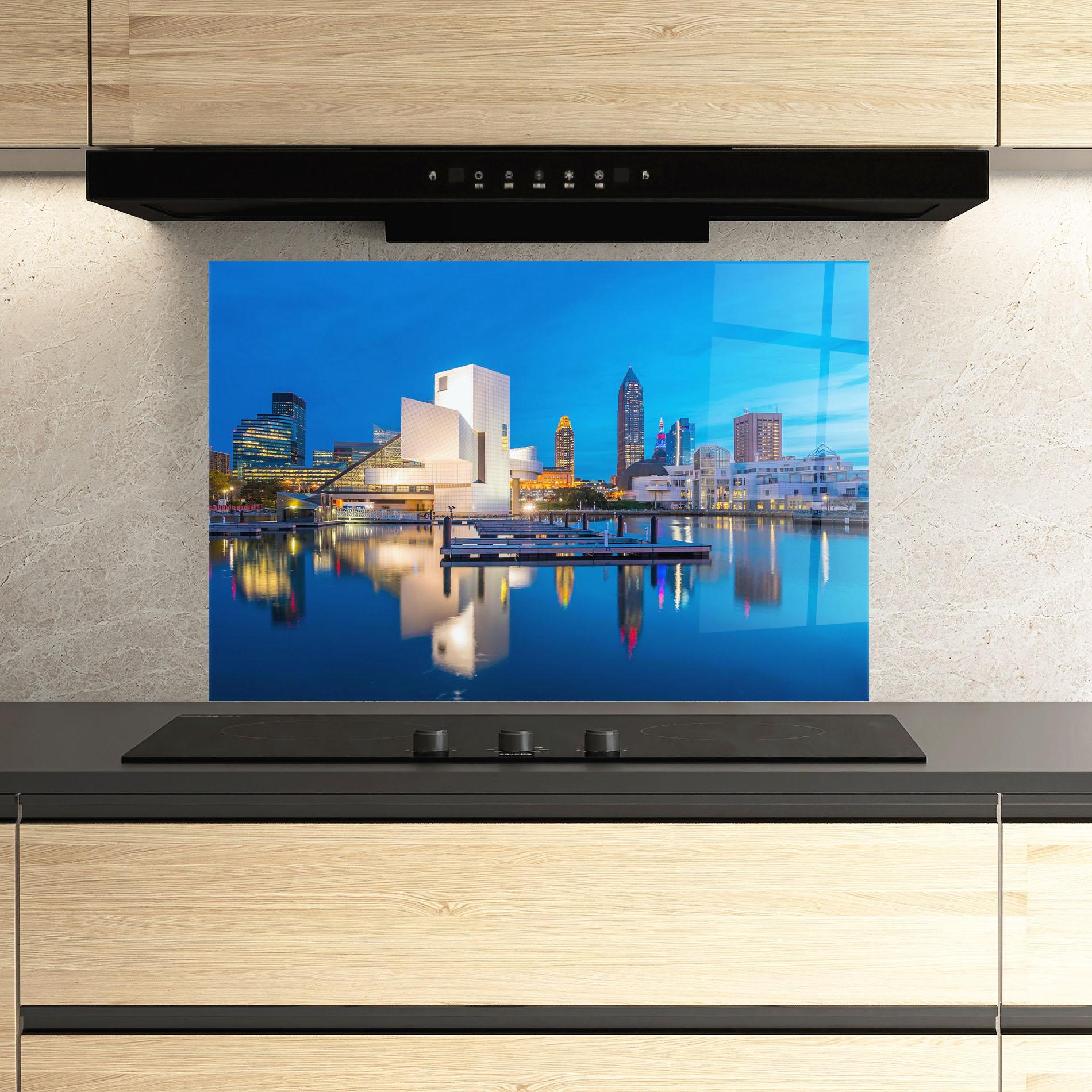 Küchenrückwand Glas Lakefront Ohio Usa mockup 3