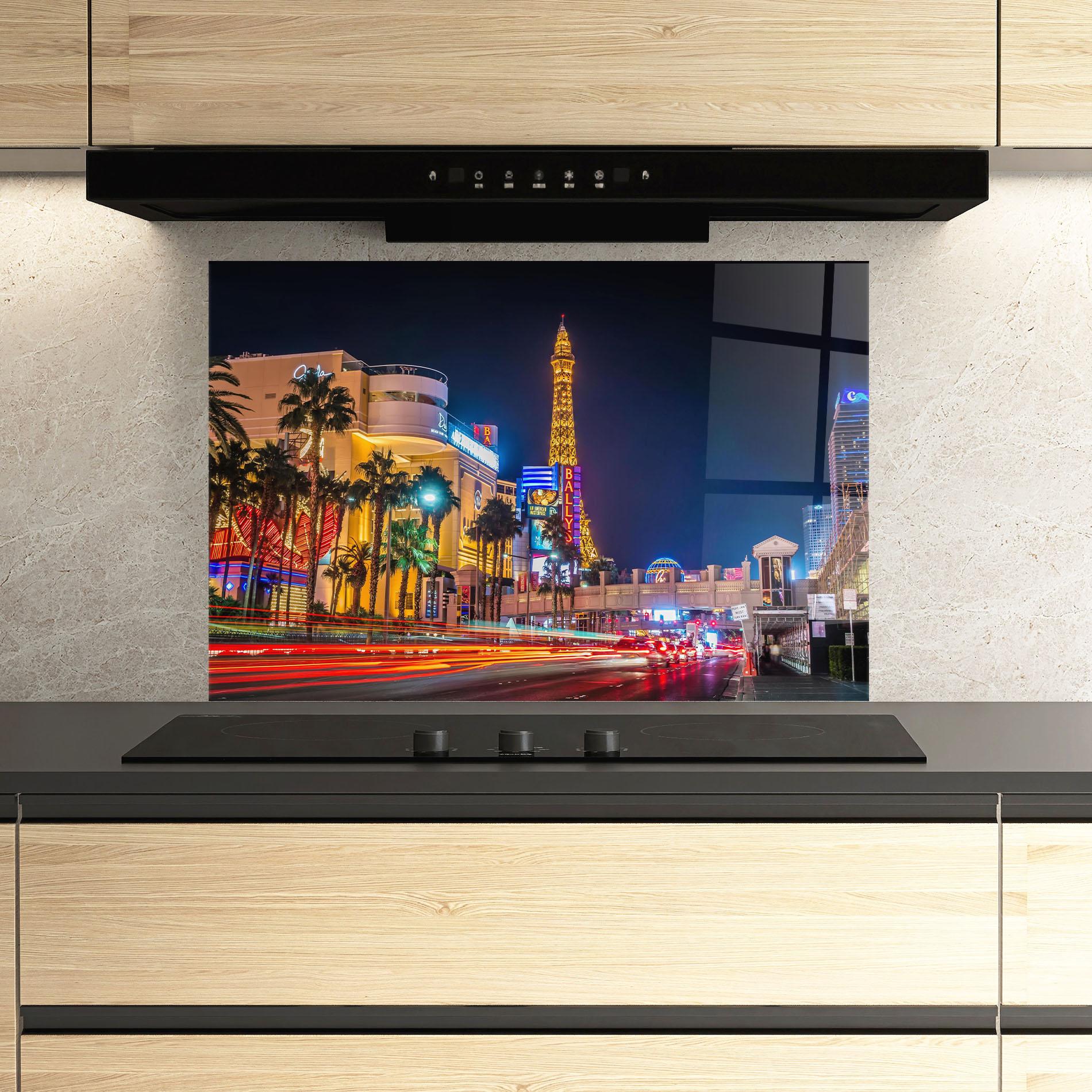 Küchenrückwand Glas Nevada Evening mockup 3