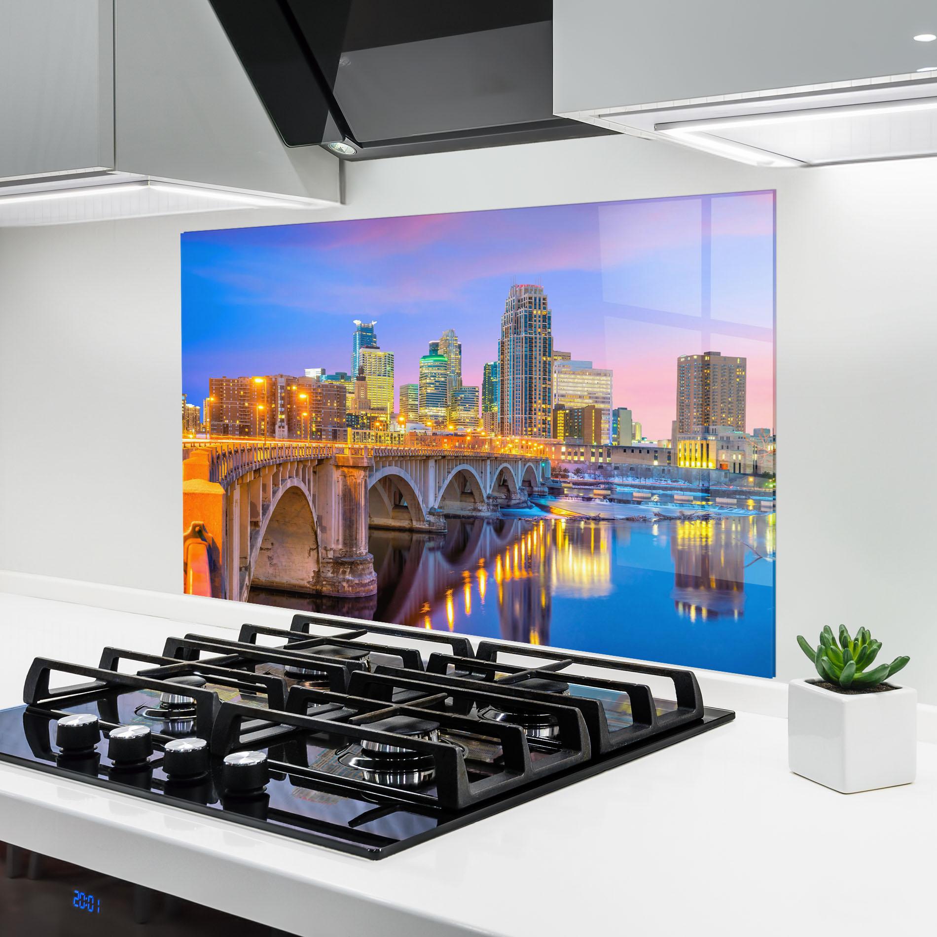 Küchenrückwand Glas Minnesota Usa mockup 6