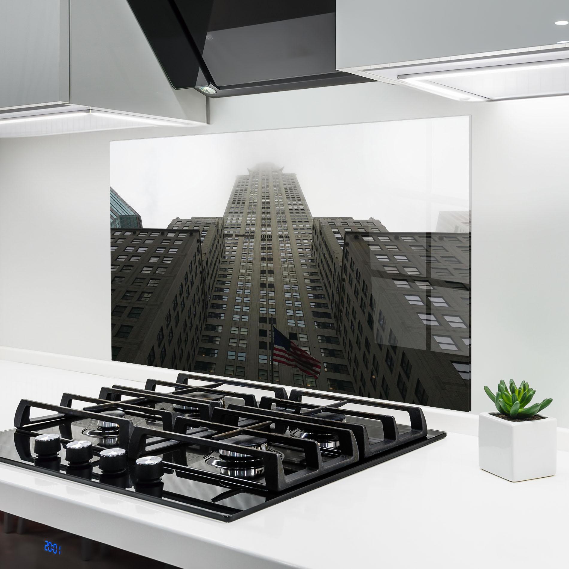Küchenrückwand Glas New York City Skyscraper mockup 6