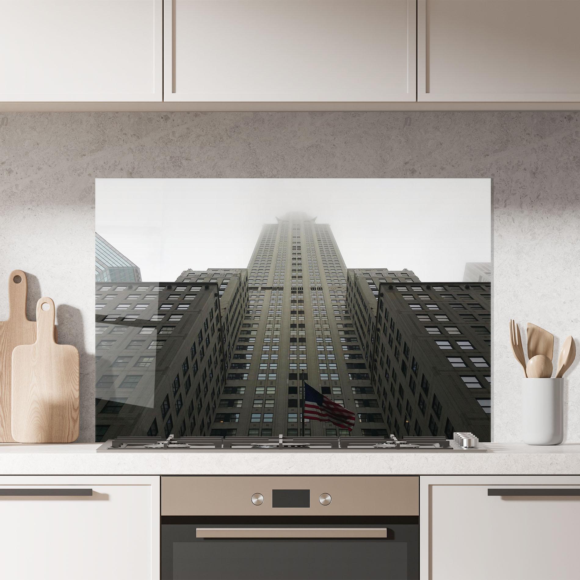 Küchenrückwand Glas New York City Skyscraper mockup 7