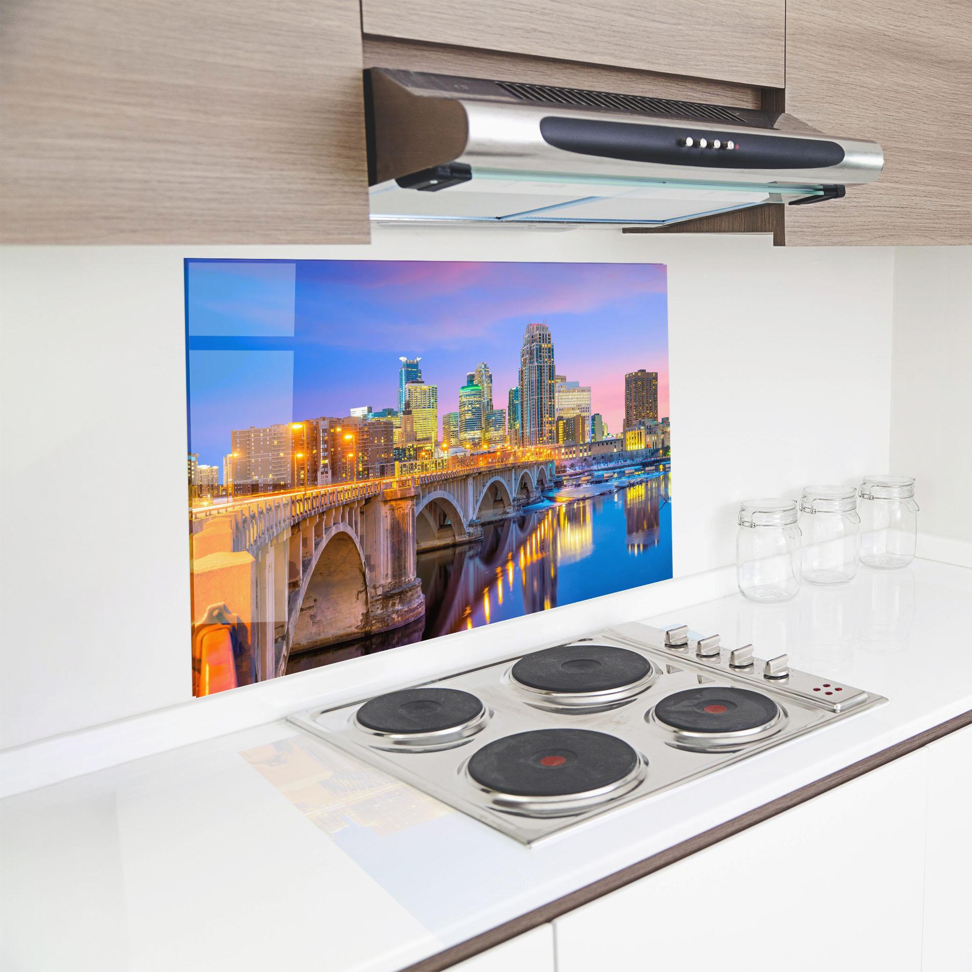 Küchenrückwand Glas Minnesota Usa mockup 8