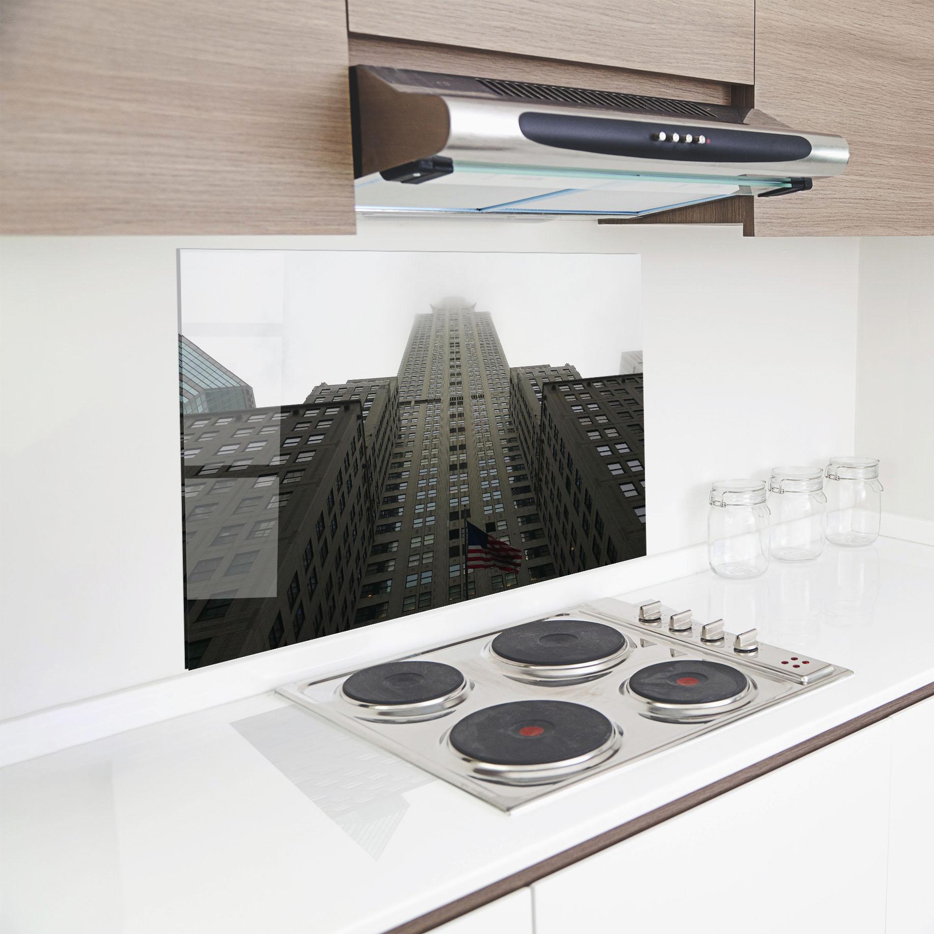 Küchenrückwand Glas New York City Skyscraper mockup 8