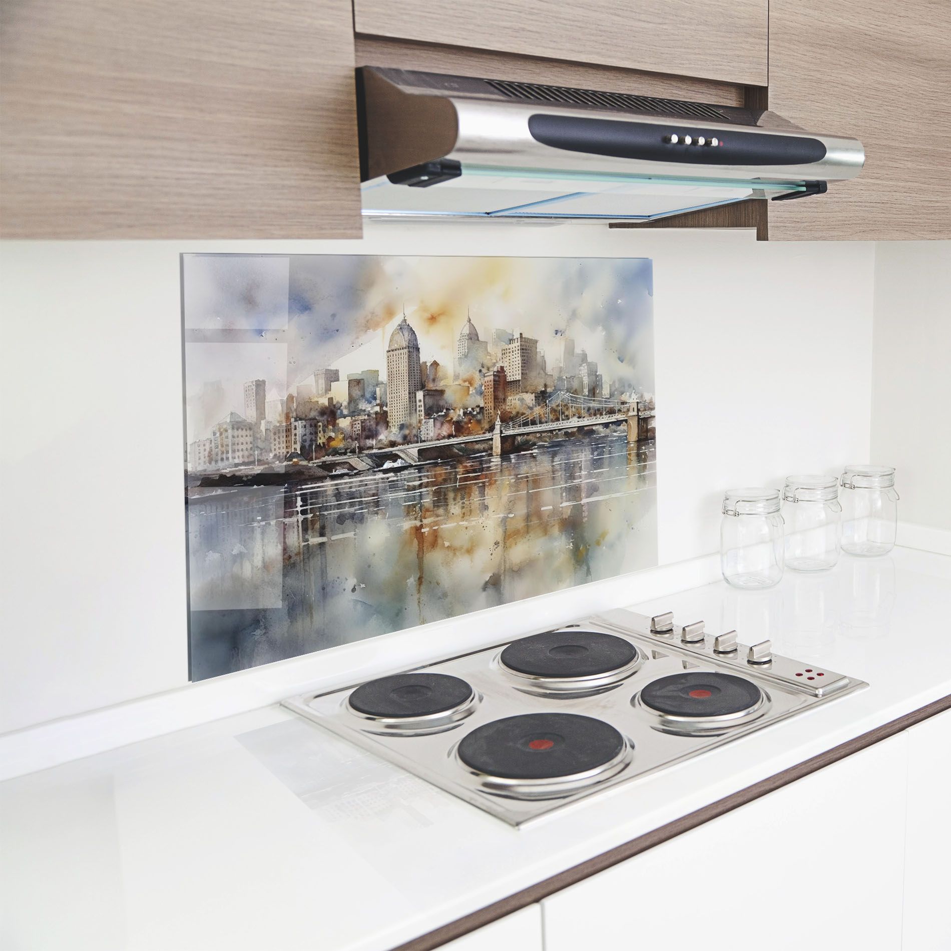 Watercolor Skyline mockup 8