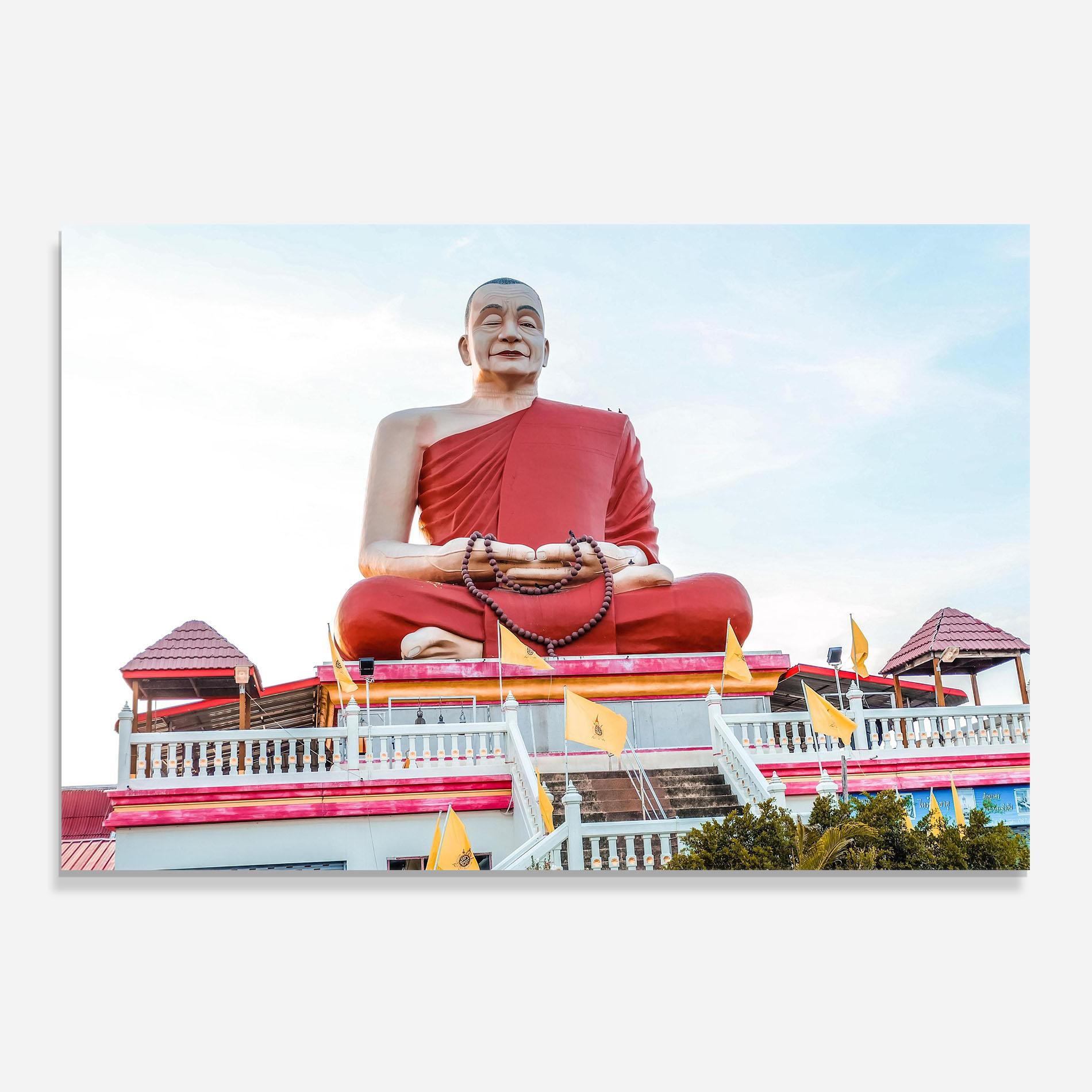 Küchenrückwand Glas Statue Ghana Devi mockup 0