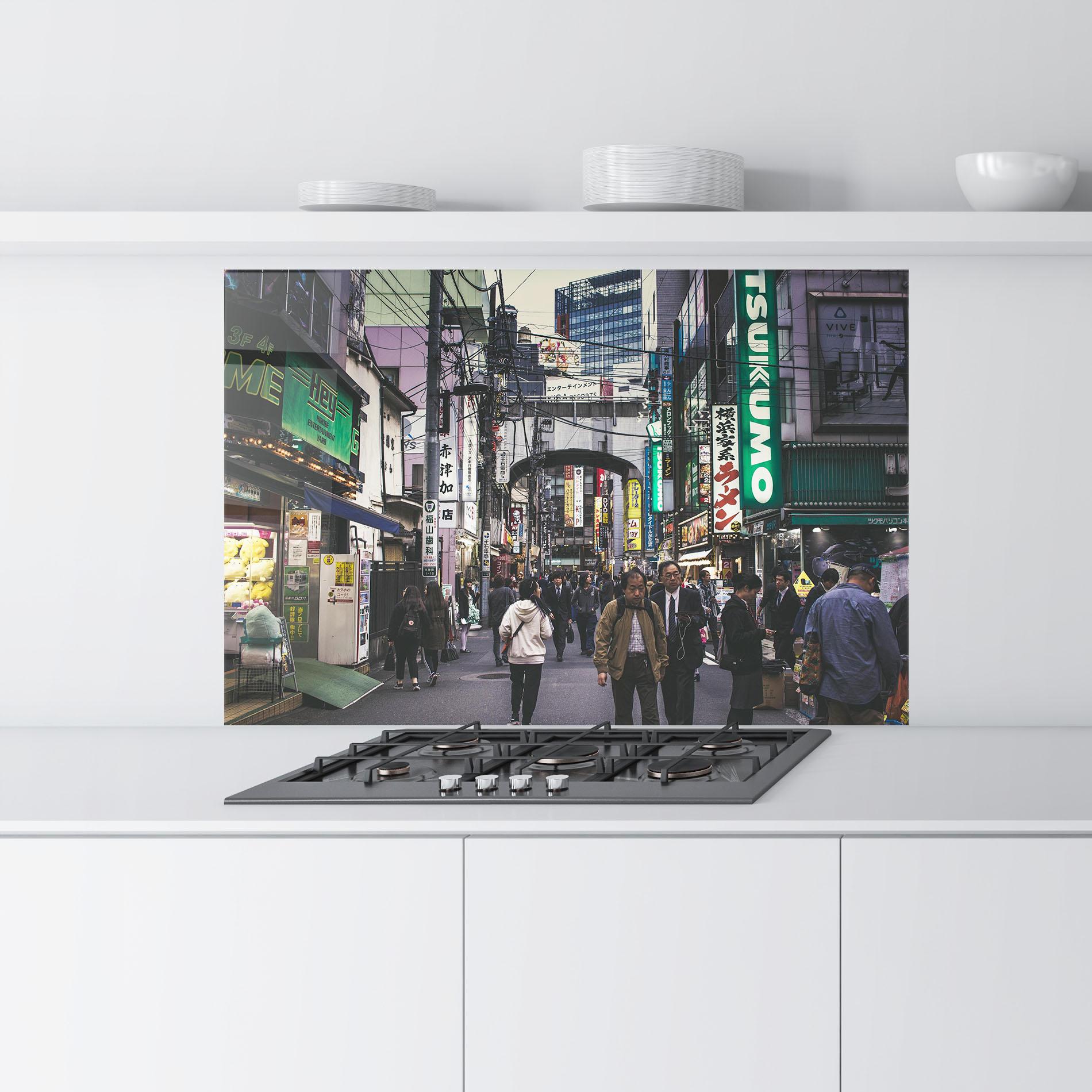 Küchenrückwand Glas Akihabara mockup 9
