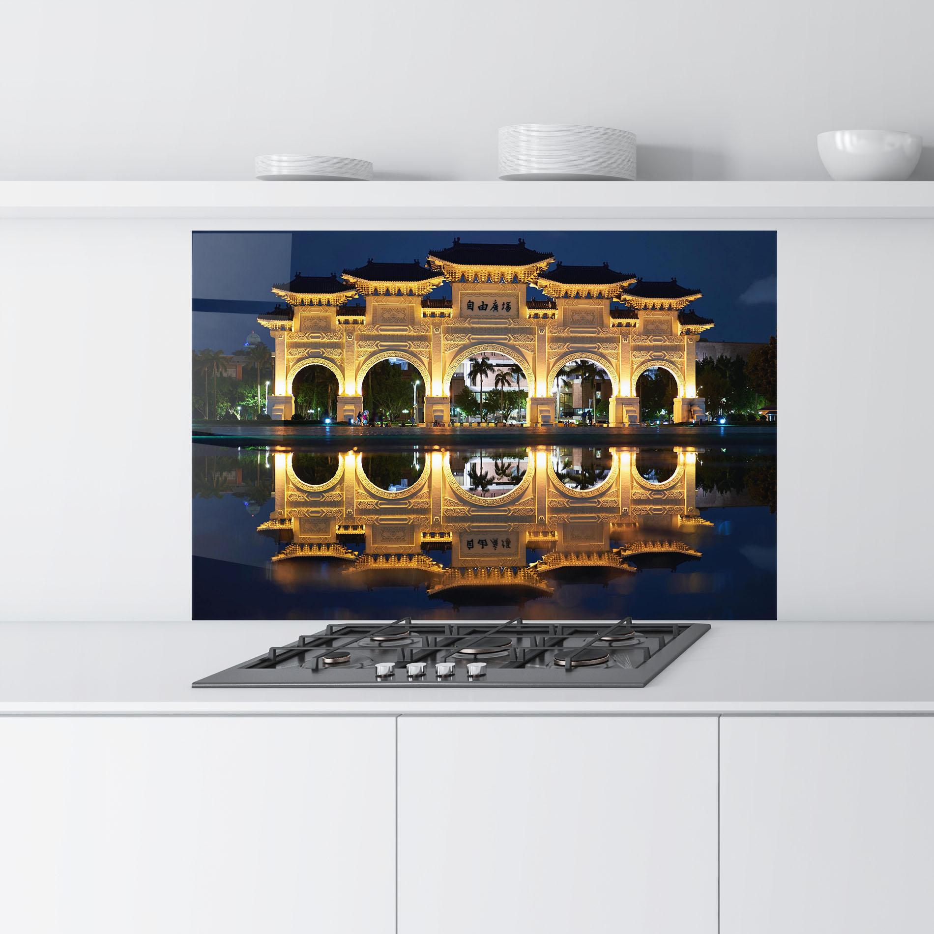 Küchenrückwand Glas Chaing Kai Shek mockup 9