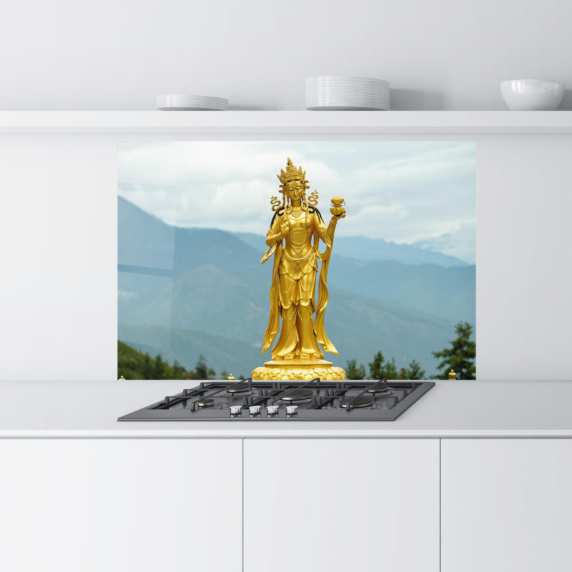 Küchenrückwand Glas Golden Tara mockup 9