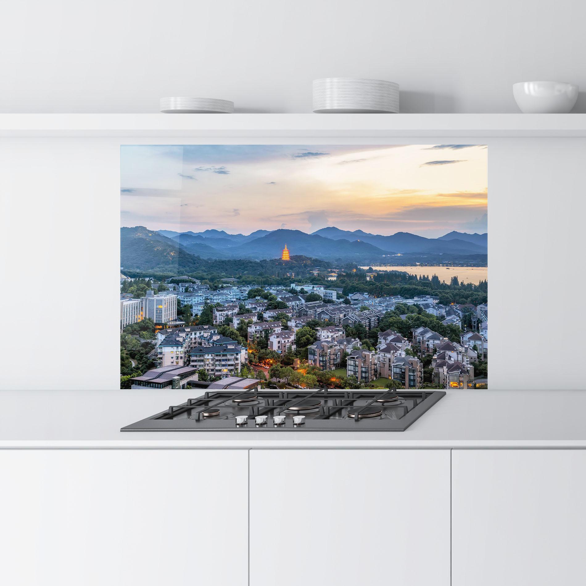 Küchenrückwand Glas Hangzhou China mockup 9