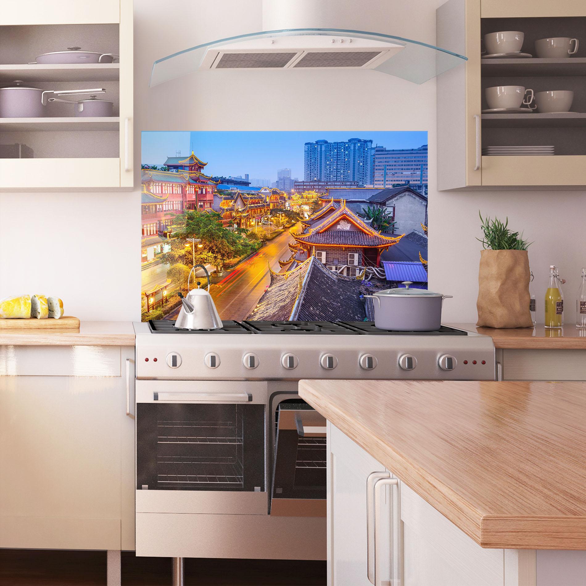 Küchenrückwand Glas Chengdu China mockup 1