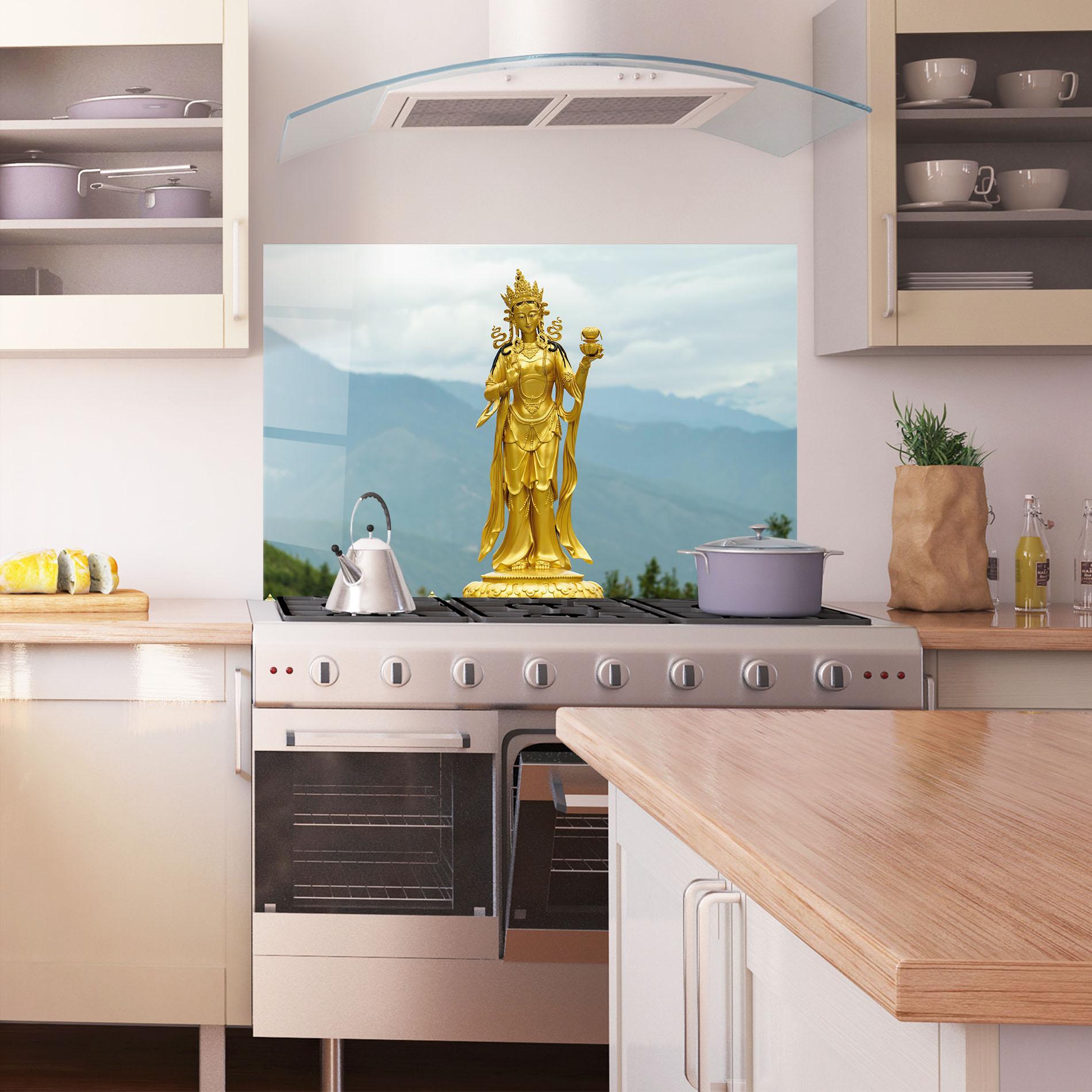 Küchenrückwand Glas Golden Tara mockup 1