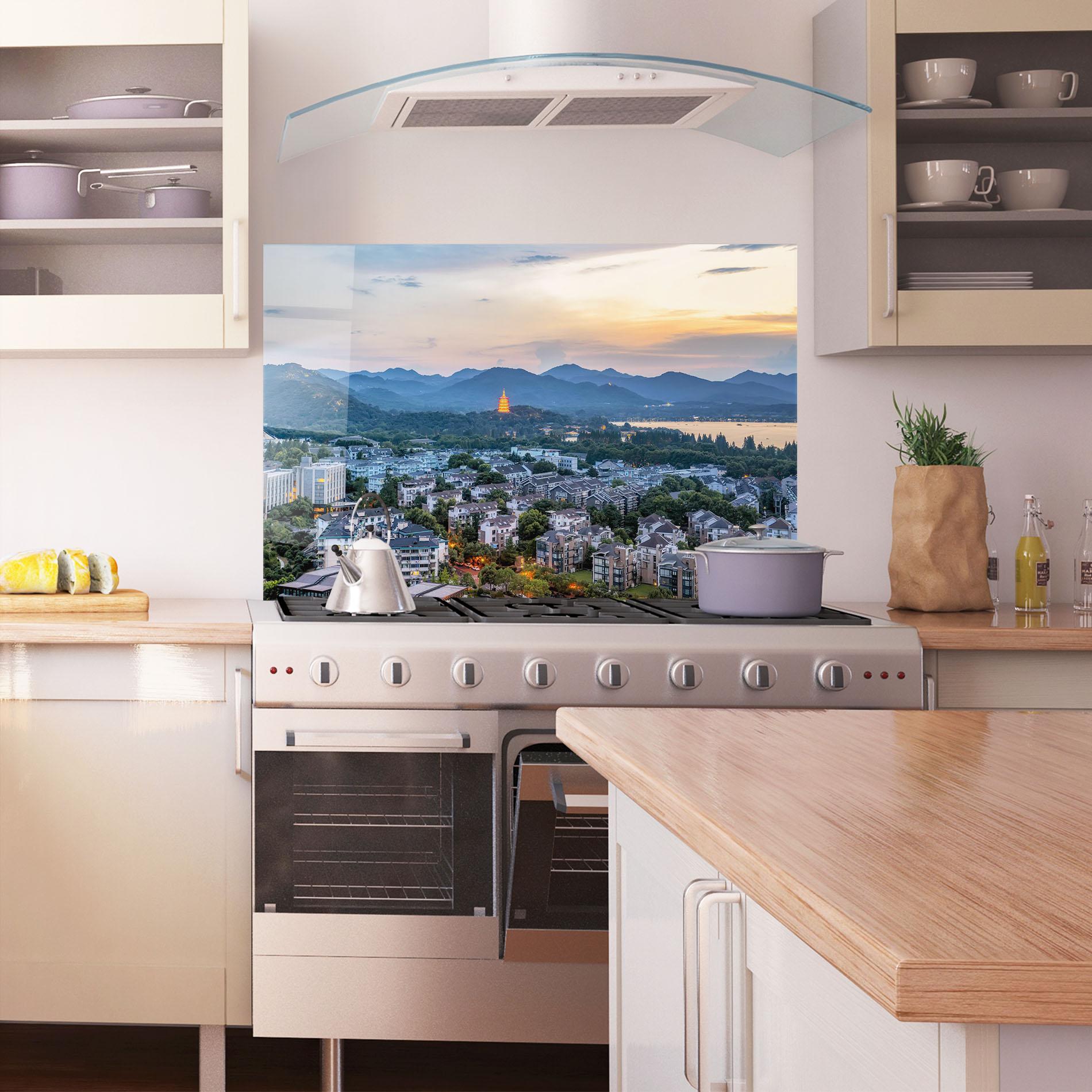 Küchenrückwand Glas Hangzhou China mockup 1