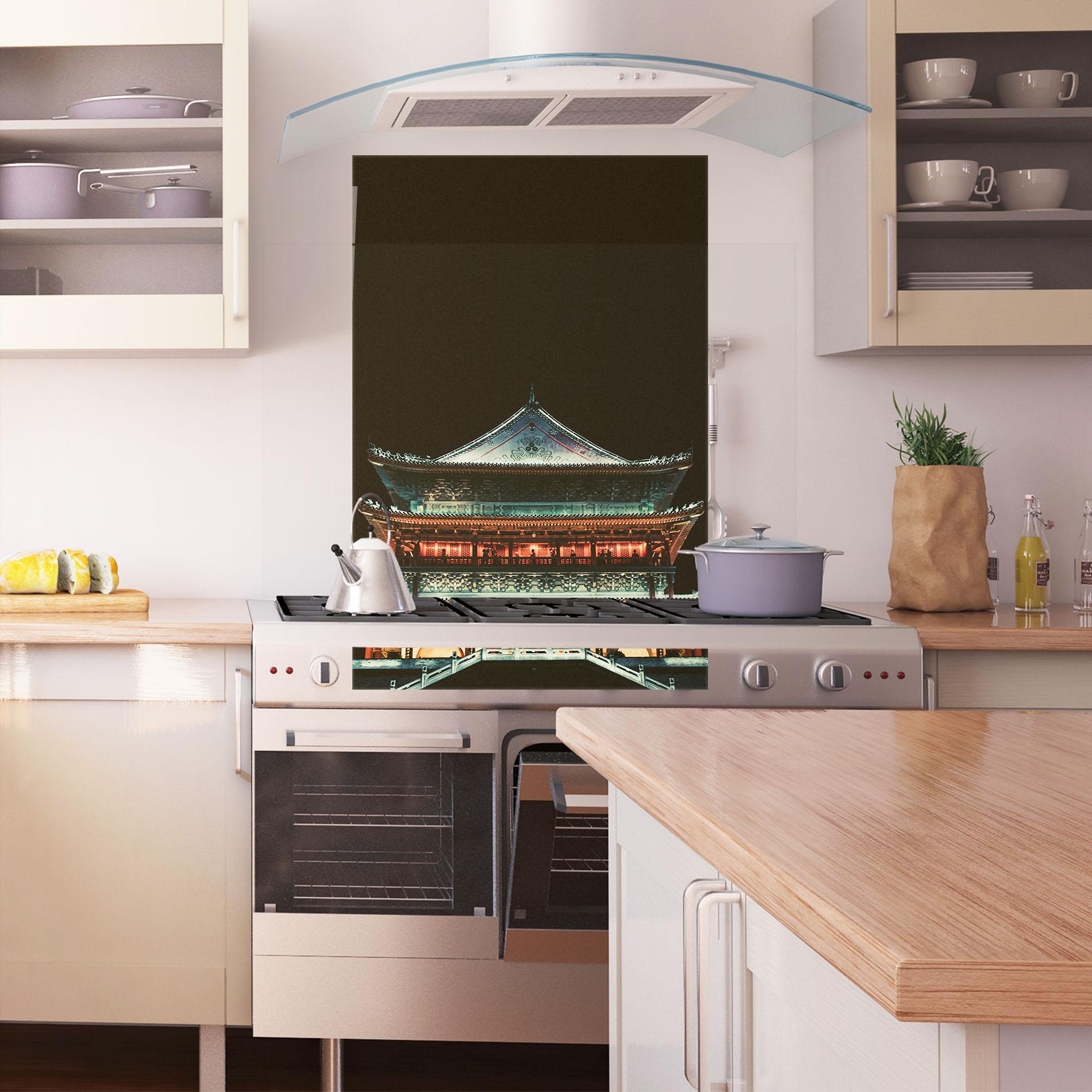 Küchenrückwand Glas Temple Of Xi An mockup 1