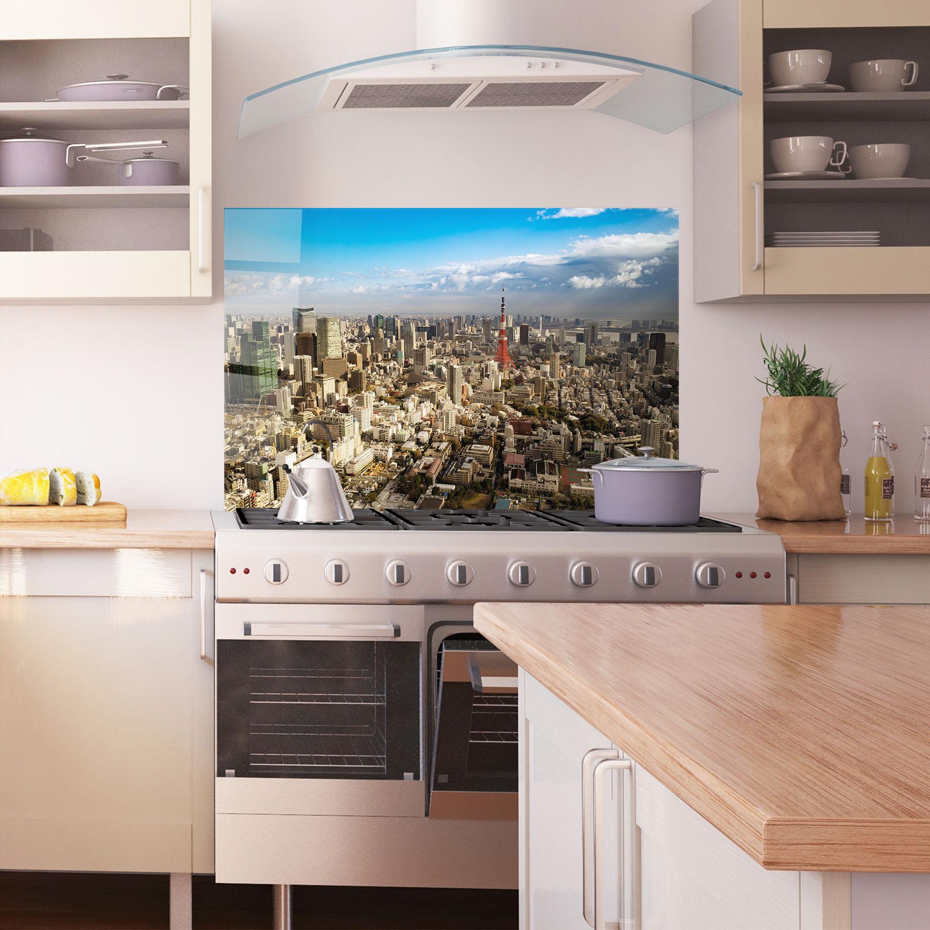 Küchenrückwand Glas Tokyo Tower mockup 1