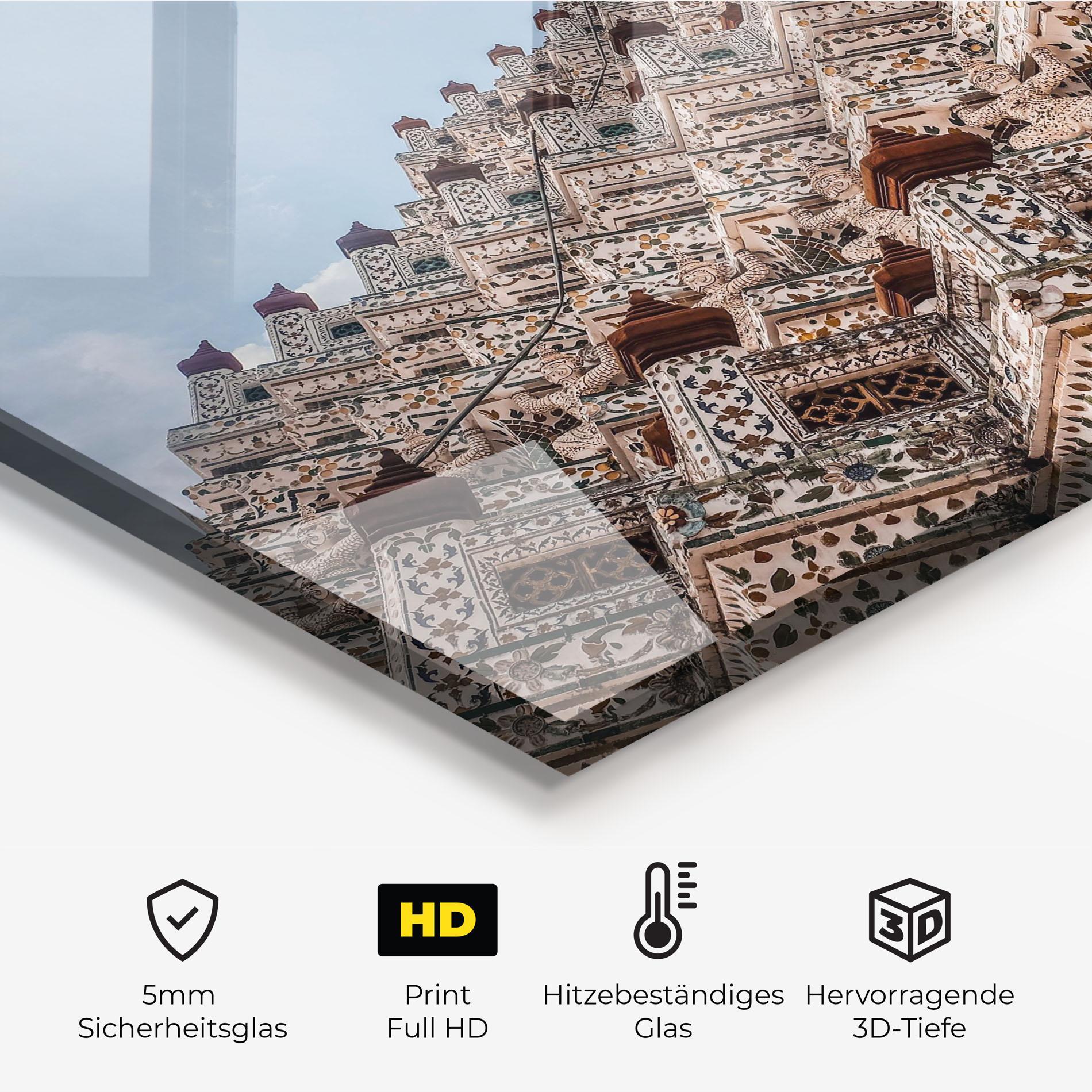 Küchenrückwand Glas Temple Of Dawn mockup 2