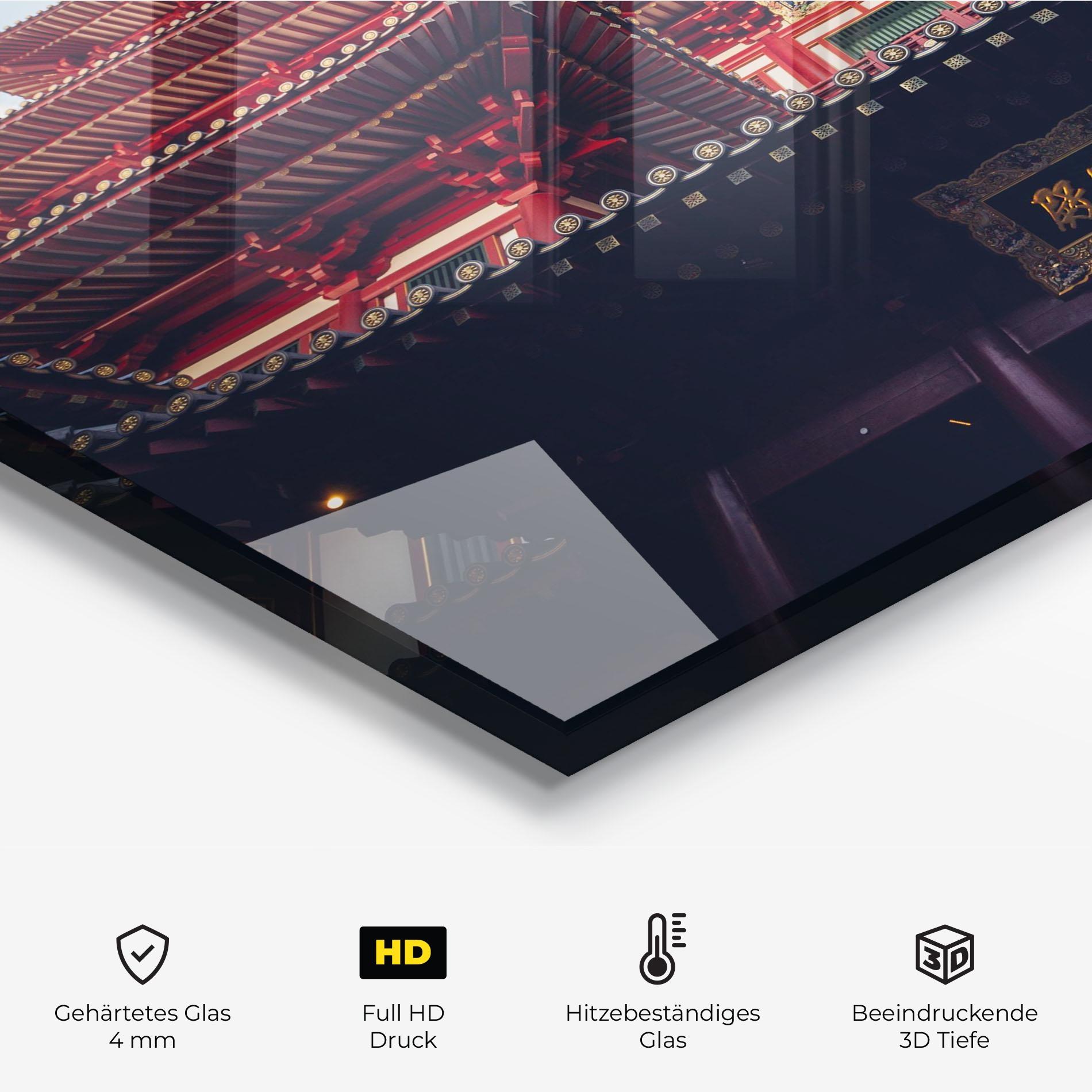 Küchenrückwand Glas Buddhist Temple mockup 2