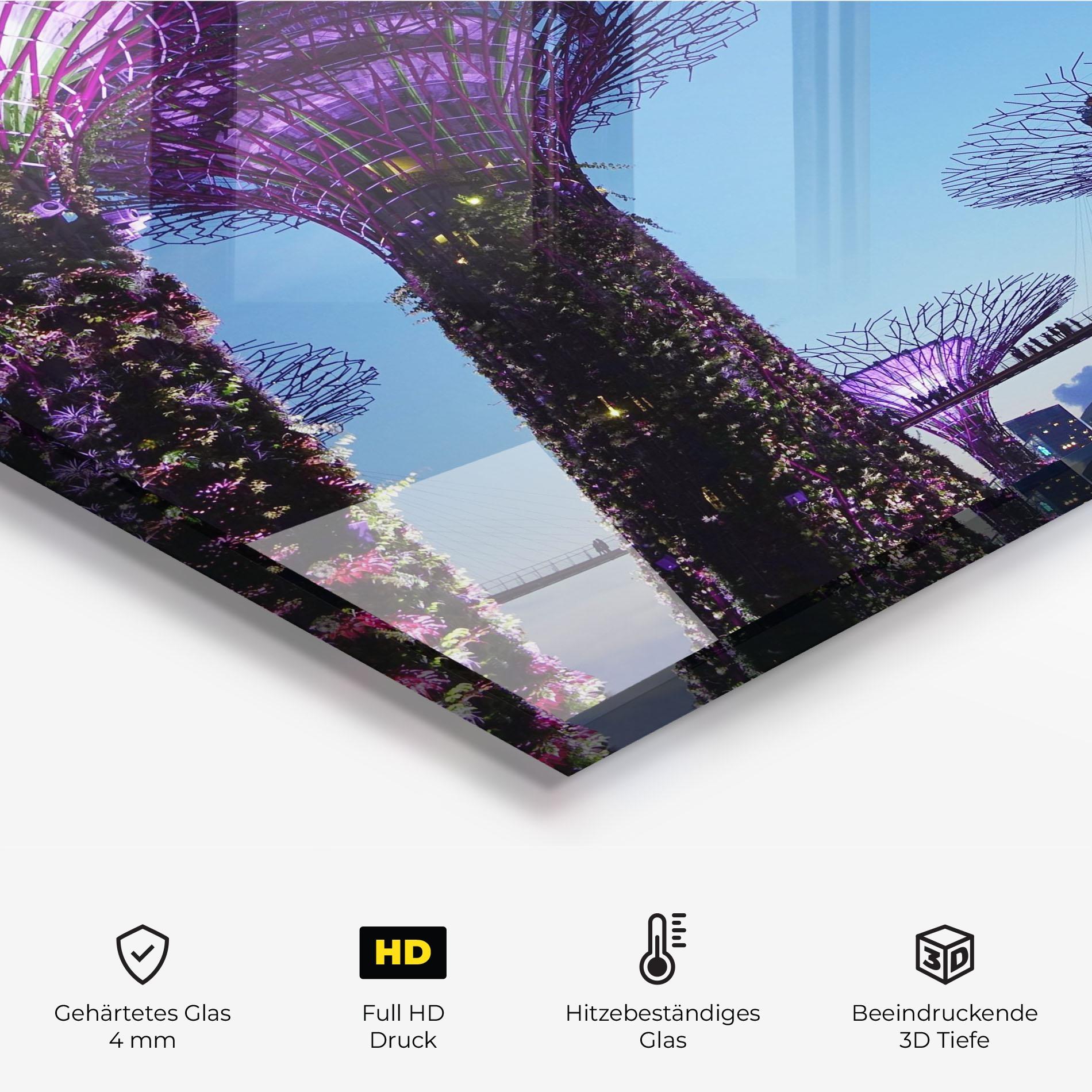 Küchenrückwand Glas Gardens By The Bay mockup 2