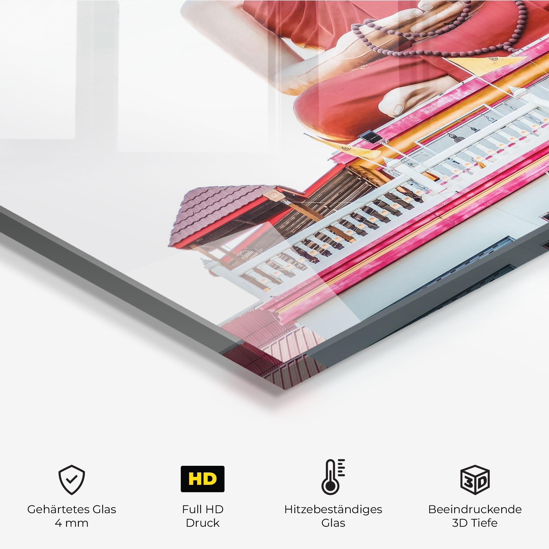 Küchenrückwand Glas Statue Ghana Devi mockup 2