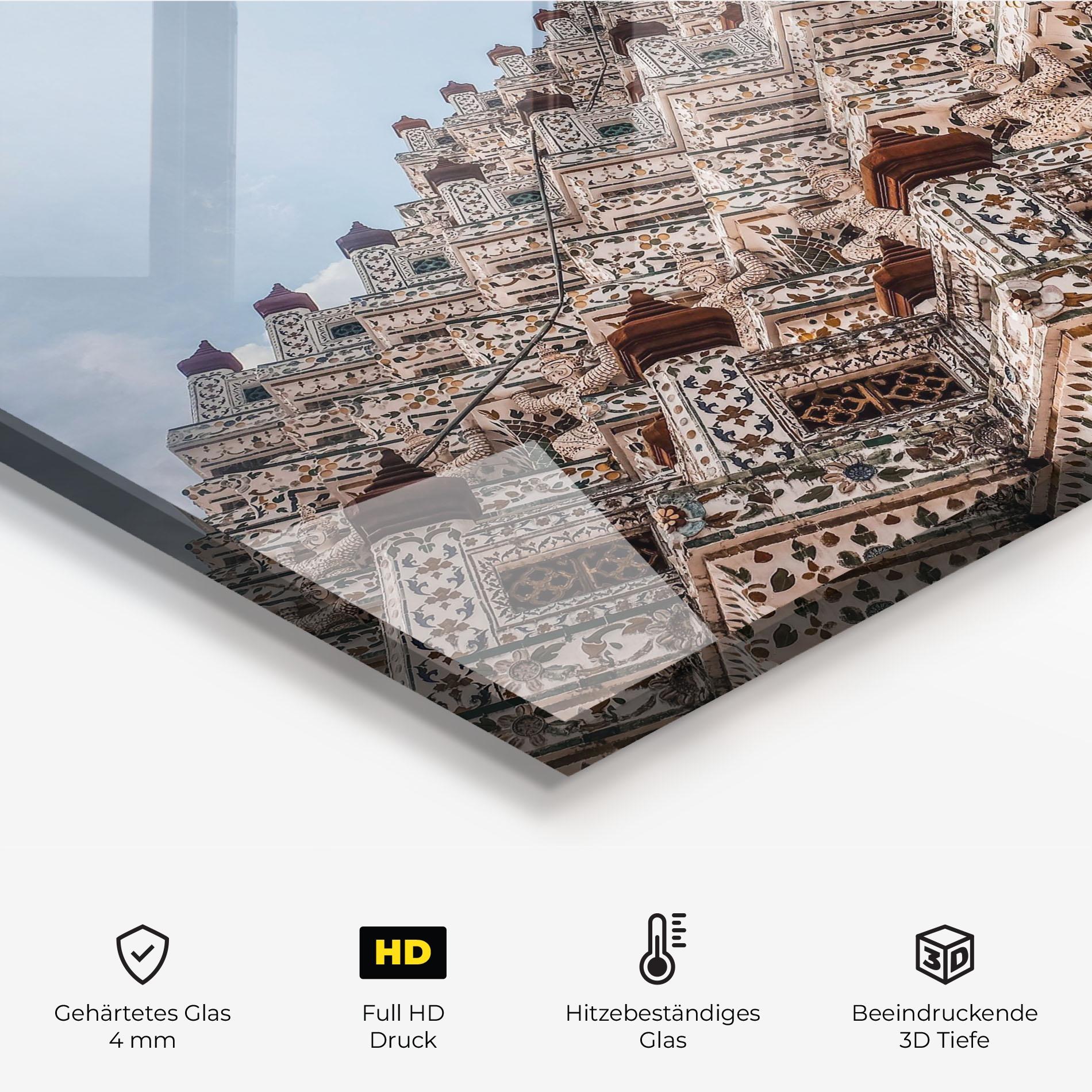 Küchenrückwand Glas Temple Of Dawn mockup 2