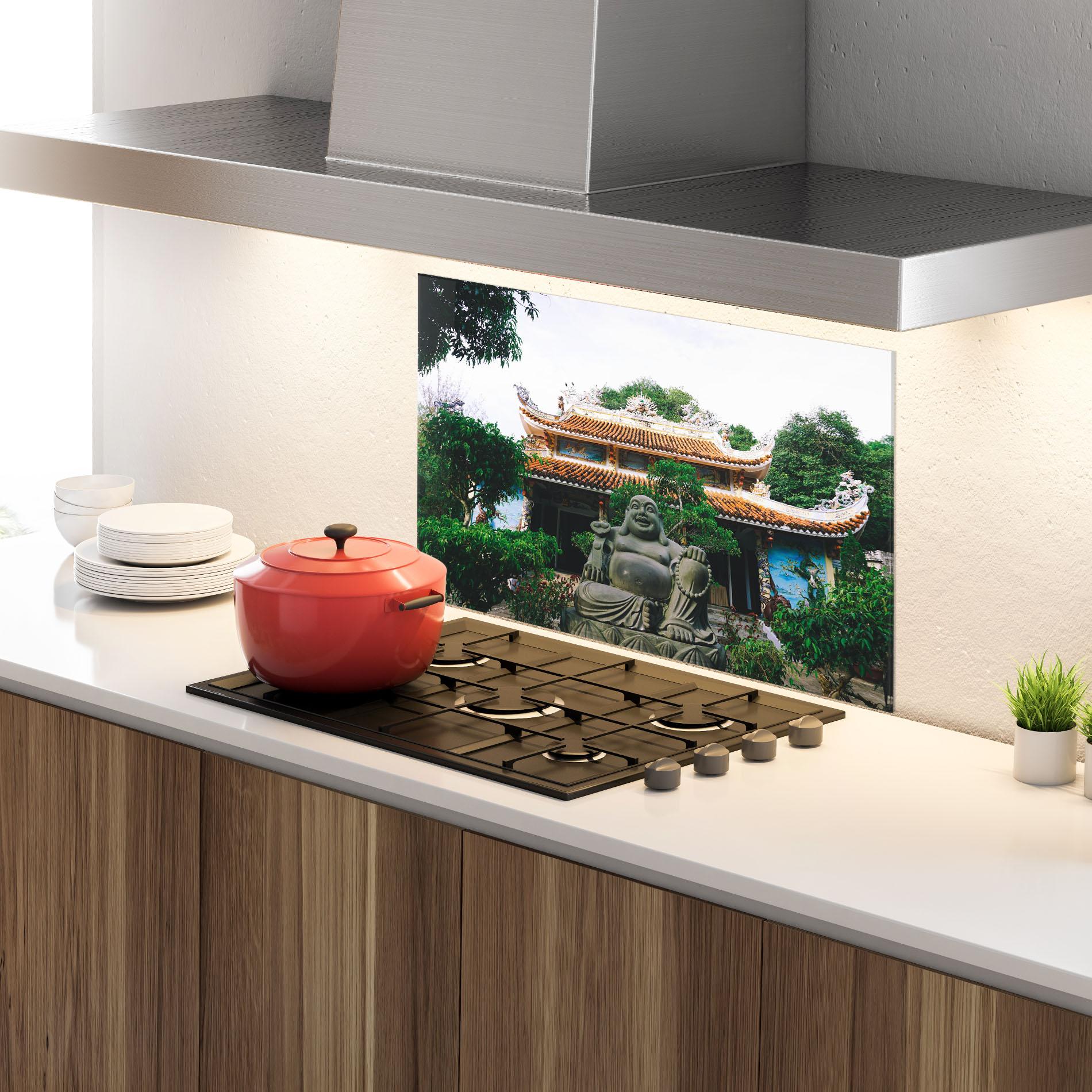 Küchenrückwand Glas Danang S Marble mockup 4