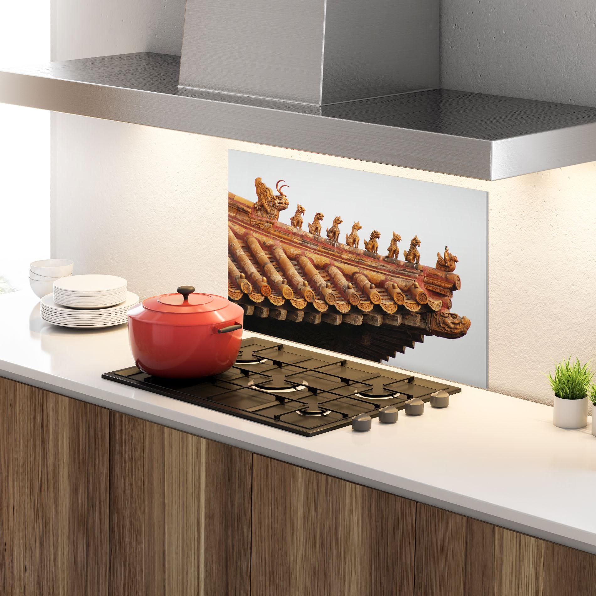 Küchenrückwand Glas Imperial Roof mockup 4