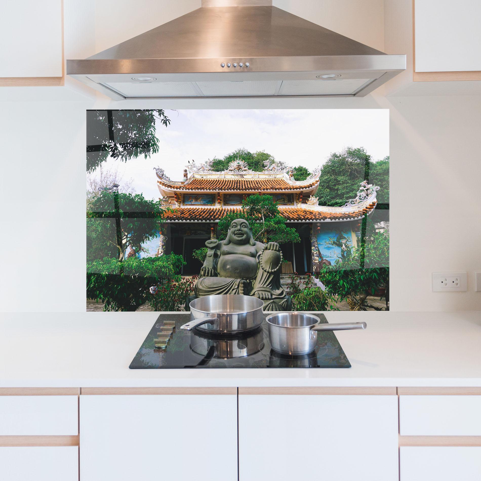 Küchenrückwand Glas Danang S Marble mockup 5