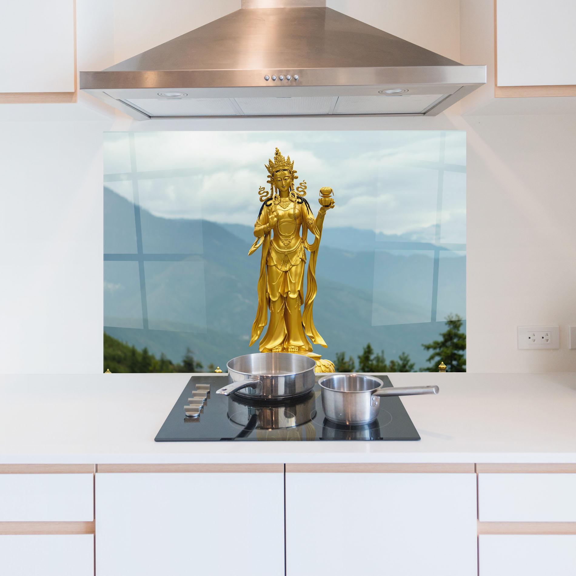 Küchenrückwand Glas Golden Tara mockup 5