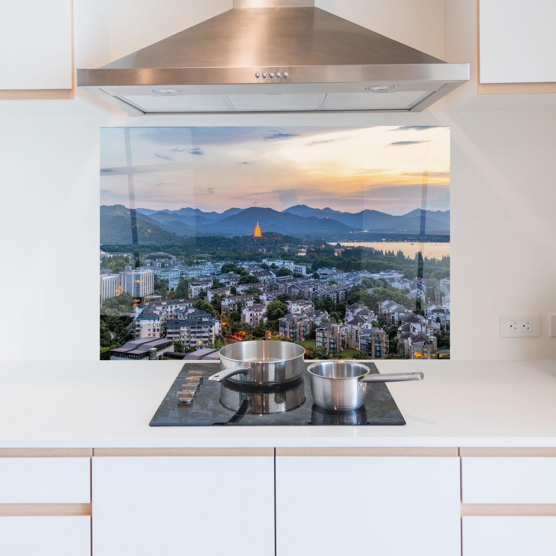 Küchenrückwand Glas Hangzhou China mockup 5