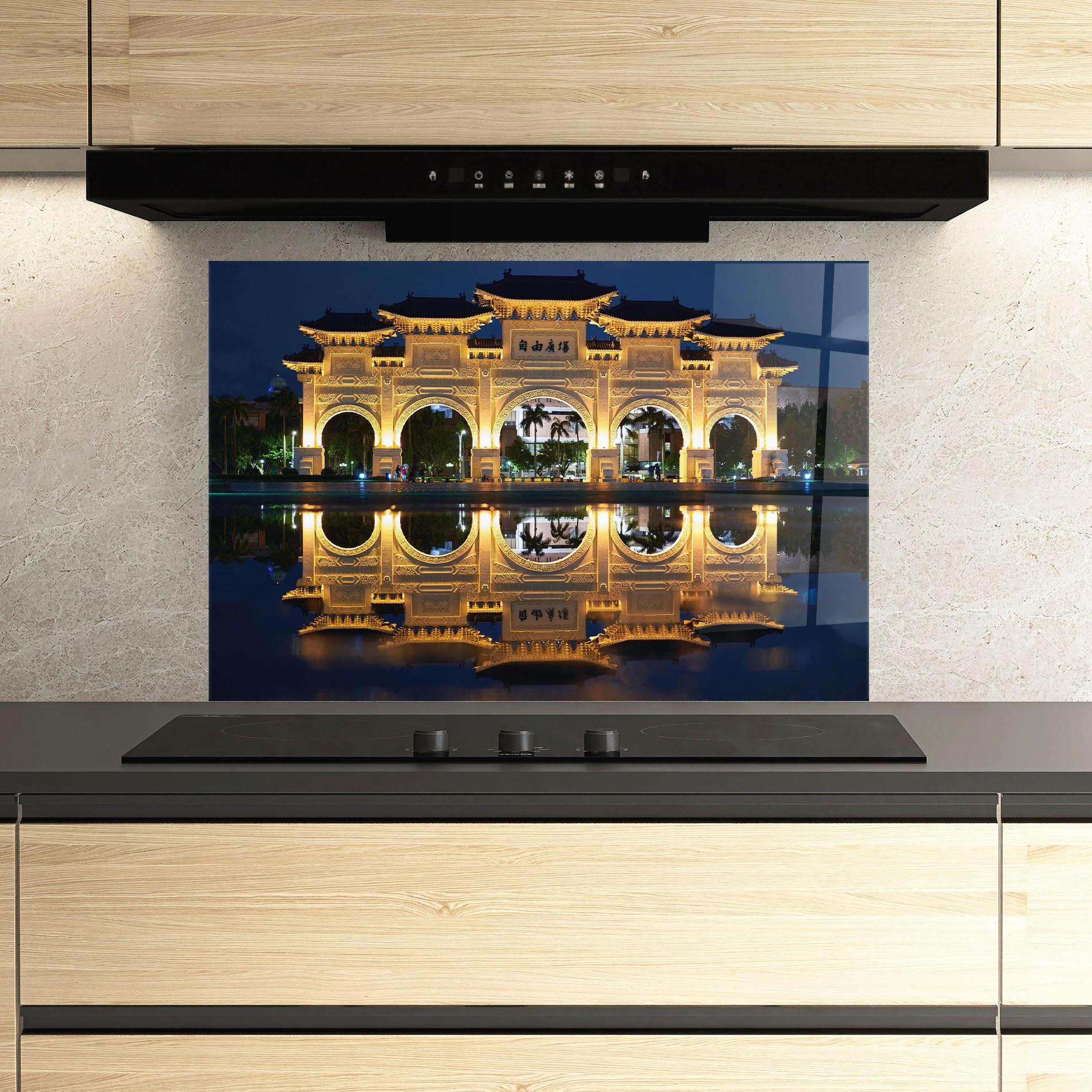 Küchenrückwand Glas Chaing Kai Shek mockup 3