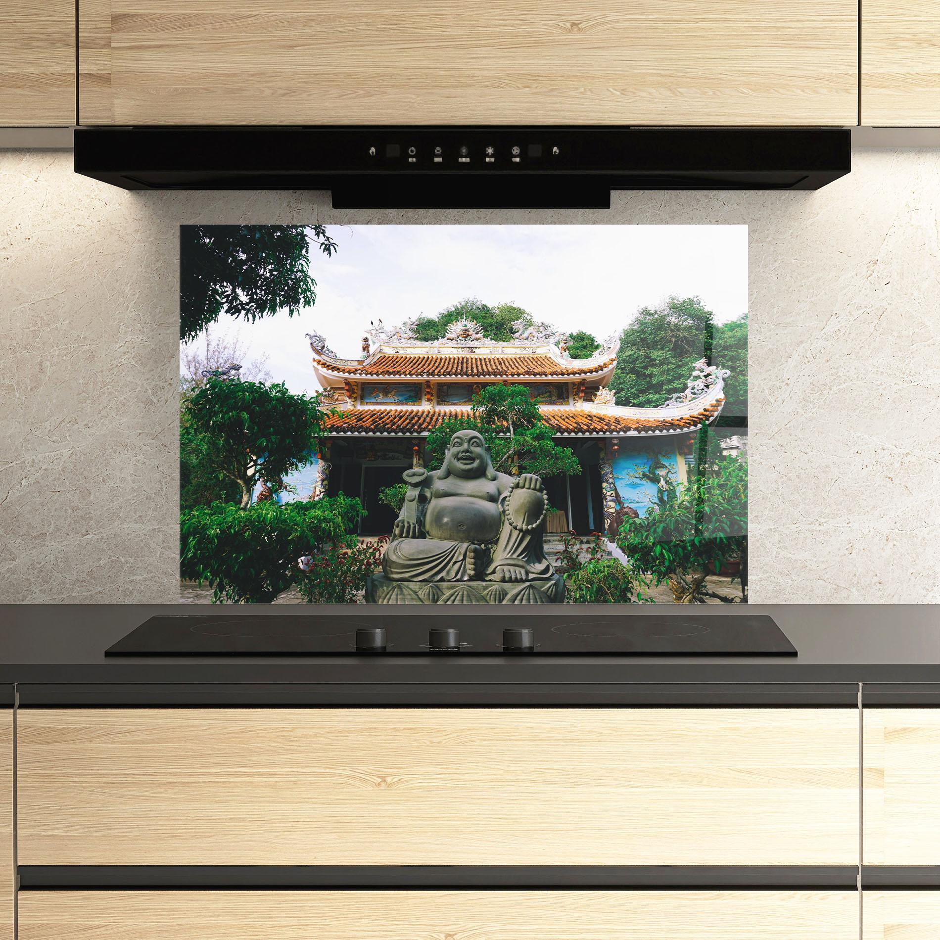 Küchenrückwand Glas Danang S Marble mockup 3