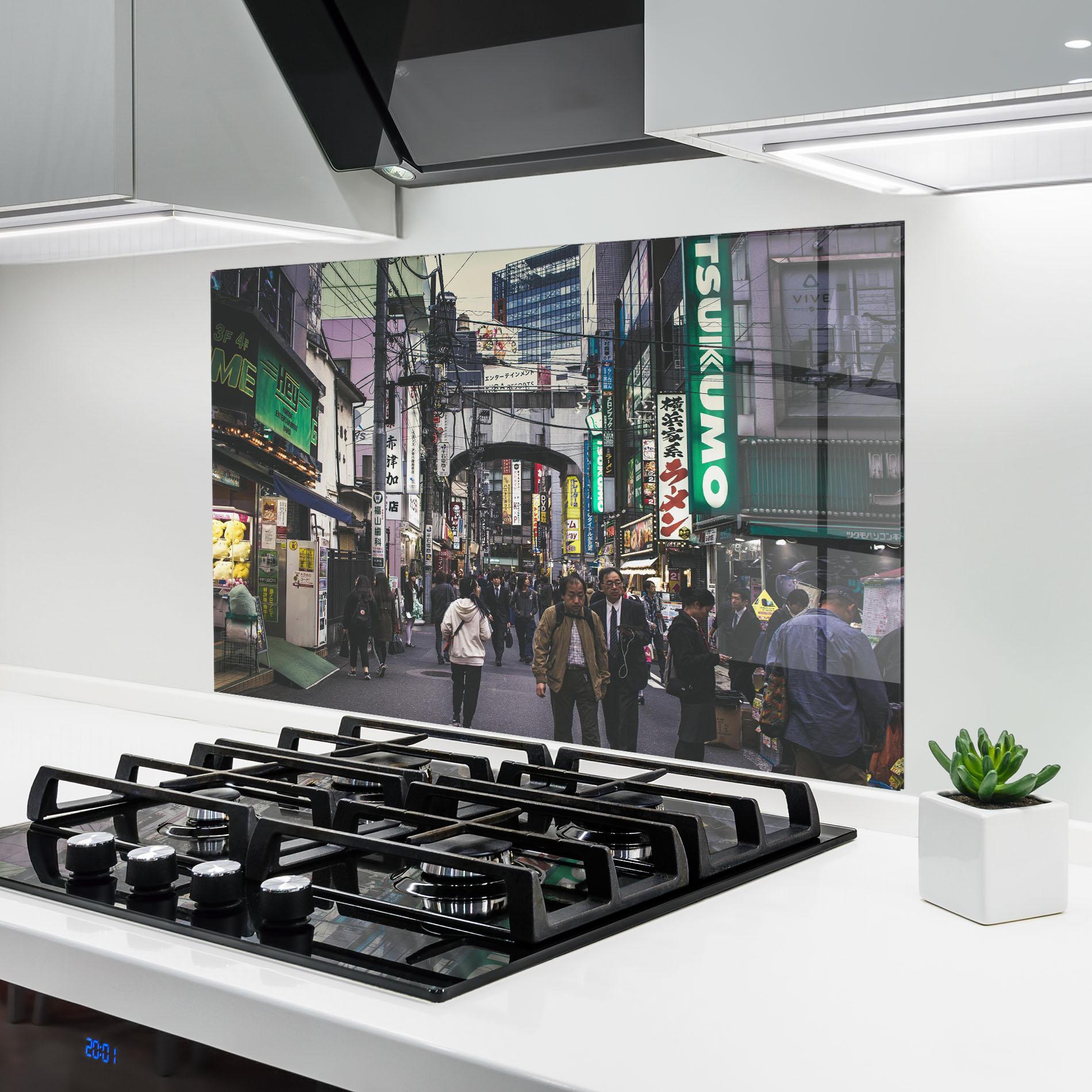 Küchenrückwand Glas Akihabara mockup 6