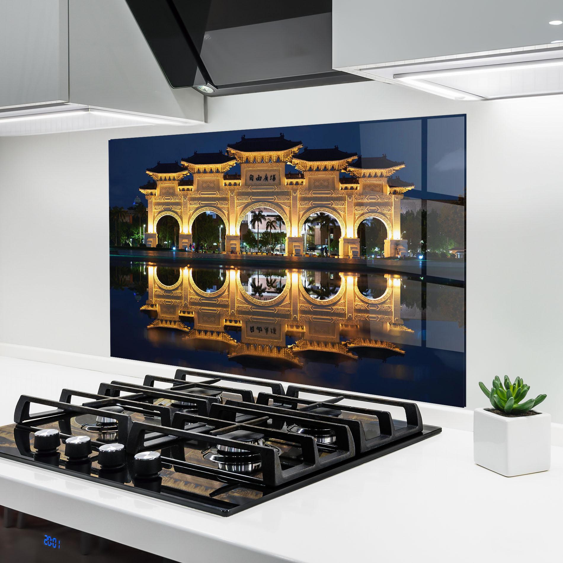 Küchenrückwand Glas Chaing Kai Shek mockup 6