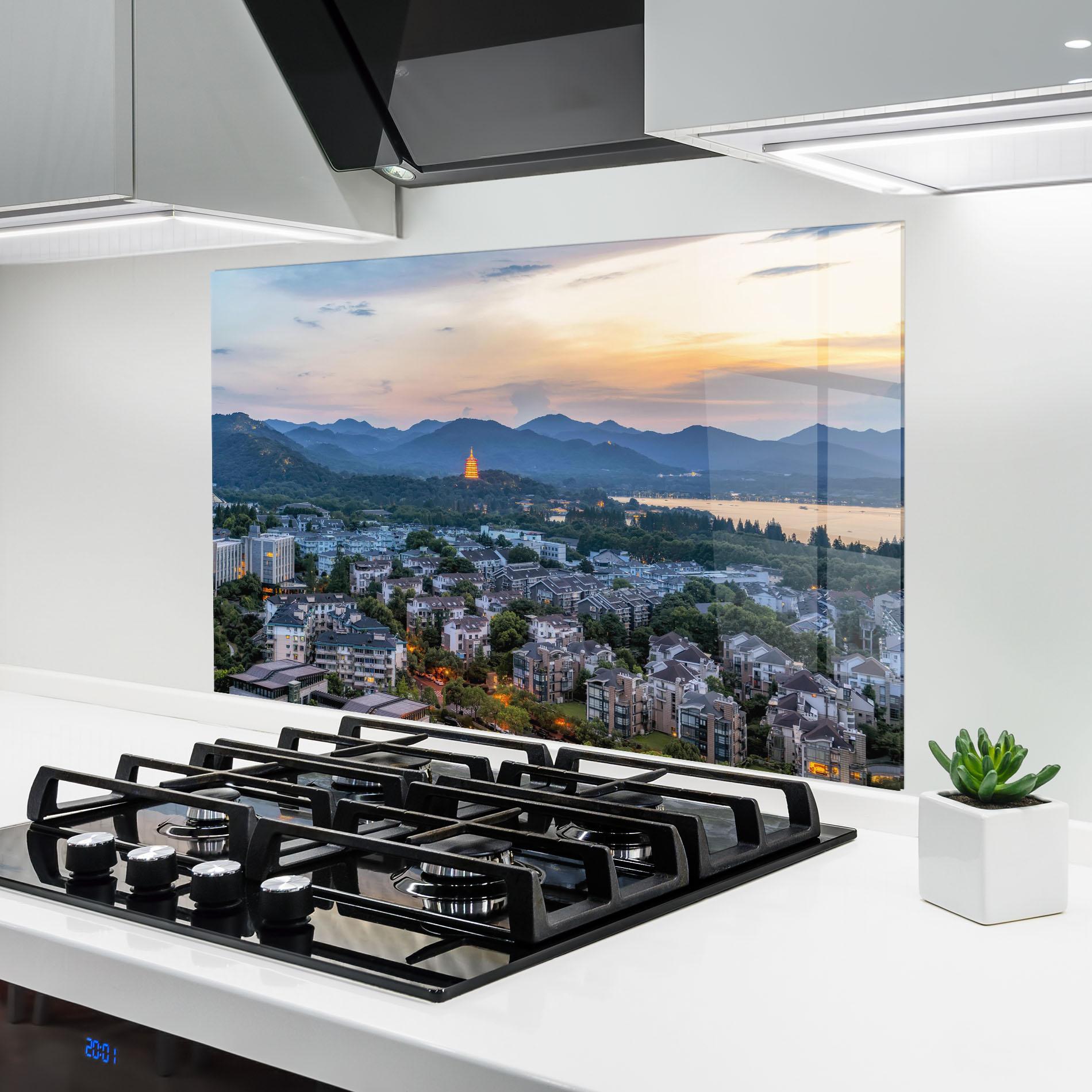 Küchenrückwand Glas Hangzhou China mockup 6