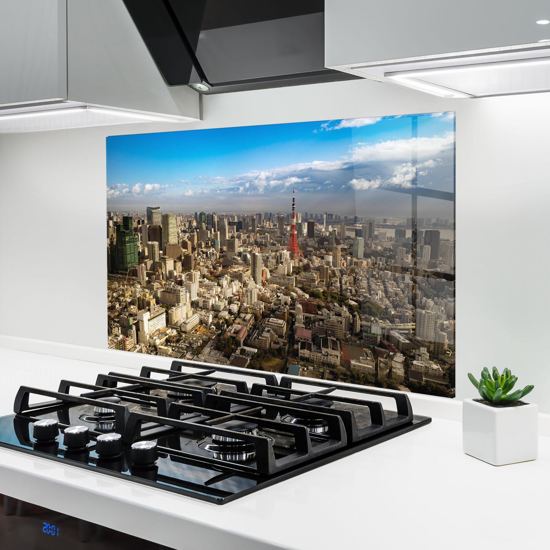 Küchenrückwand Glas Tokyo Tower mockup 6