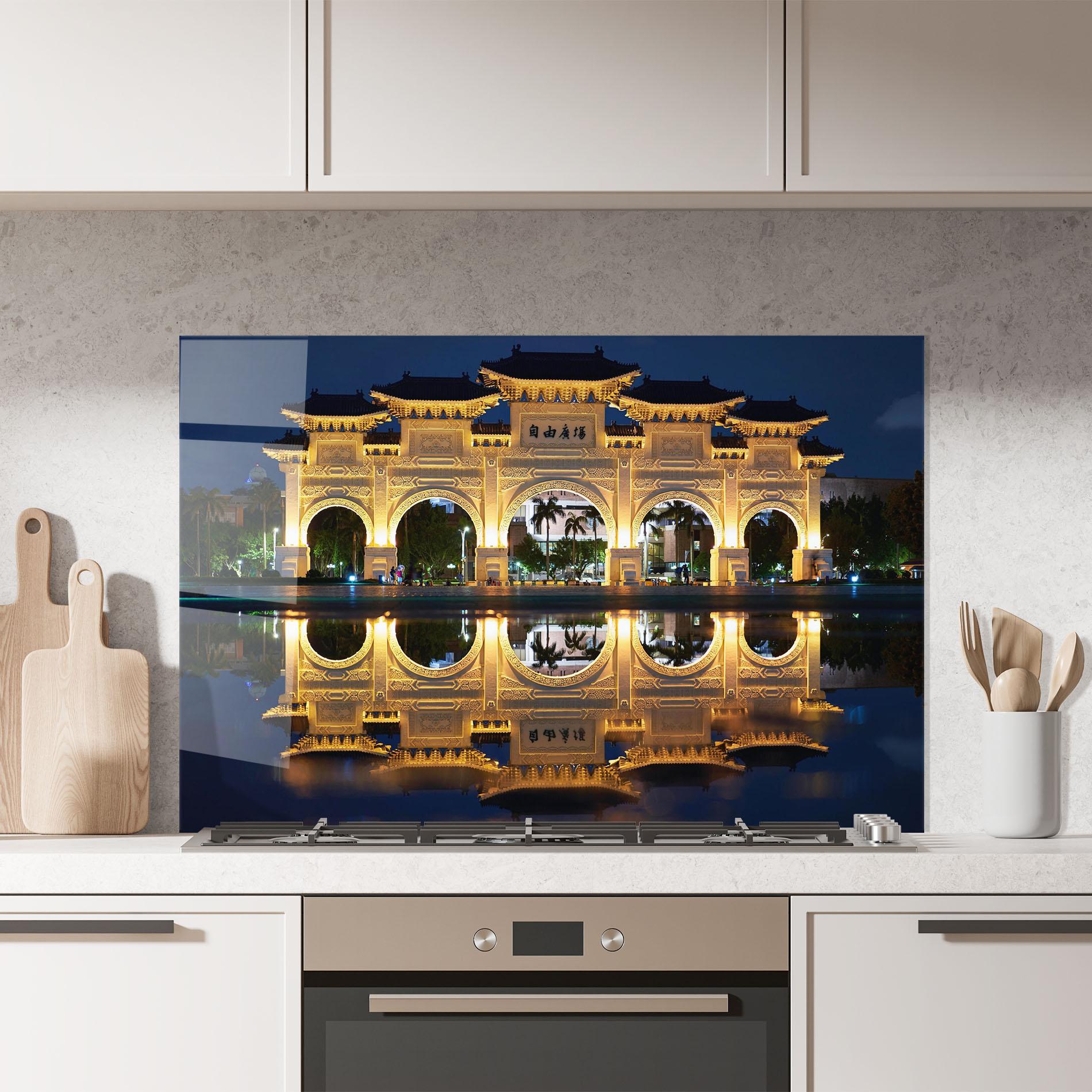 Küchenrückwand Glas Chaing Kai Shek mockup 7
