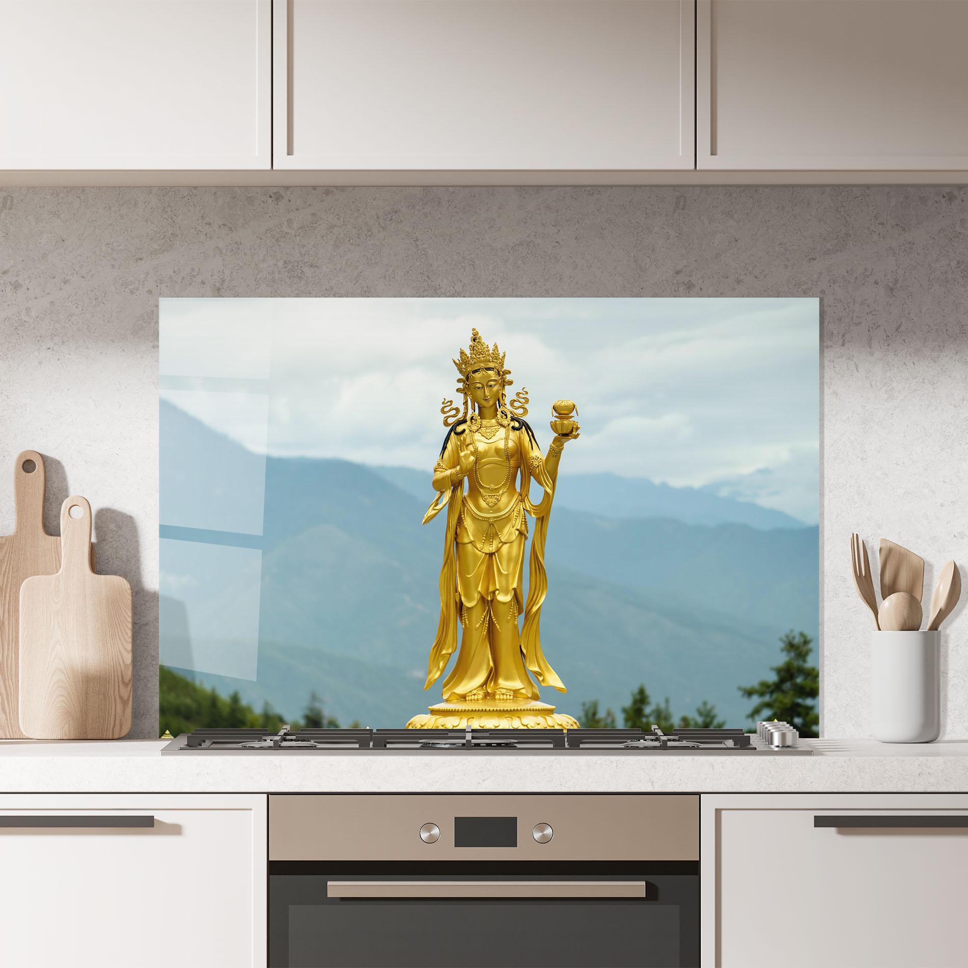 Küchenrückwand Glas Golden Tara mockup 7