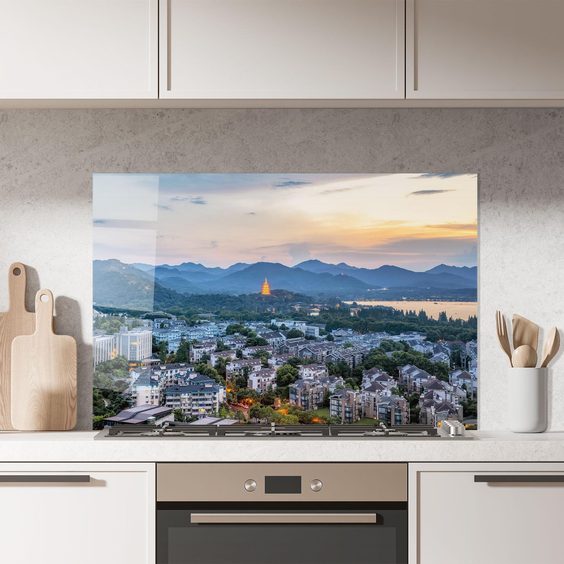 Küchenrückwand Glas Hangzhou China mockup 7