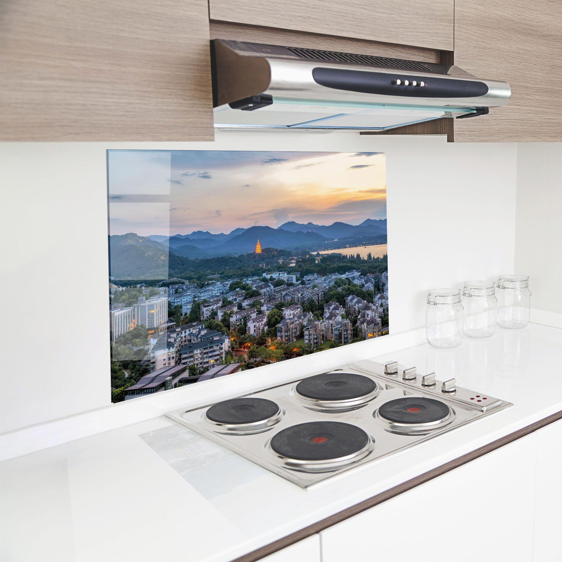 Küchenrückwand Glas Hangzhou China mockup 8