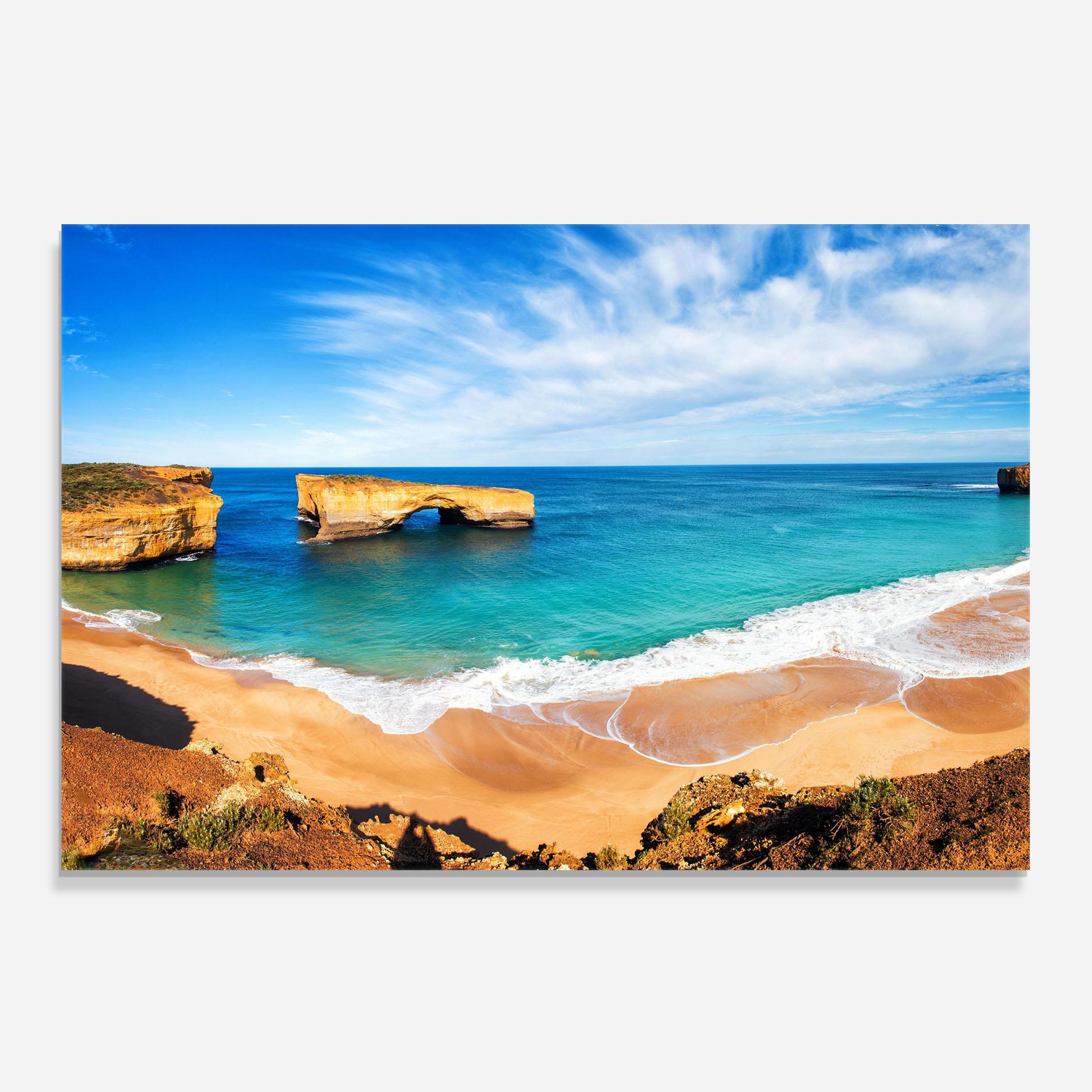 Küchenrückwand Glas Australian Island mockup 0