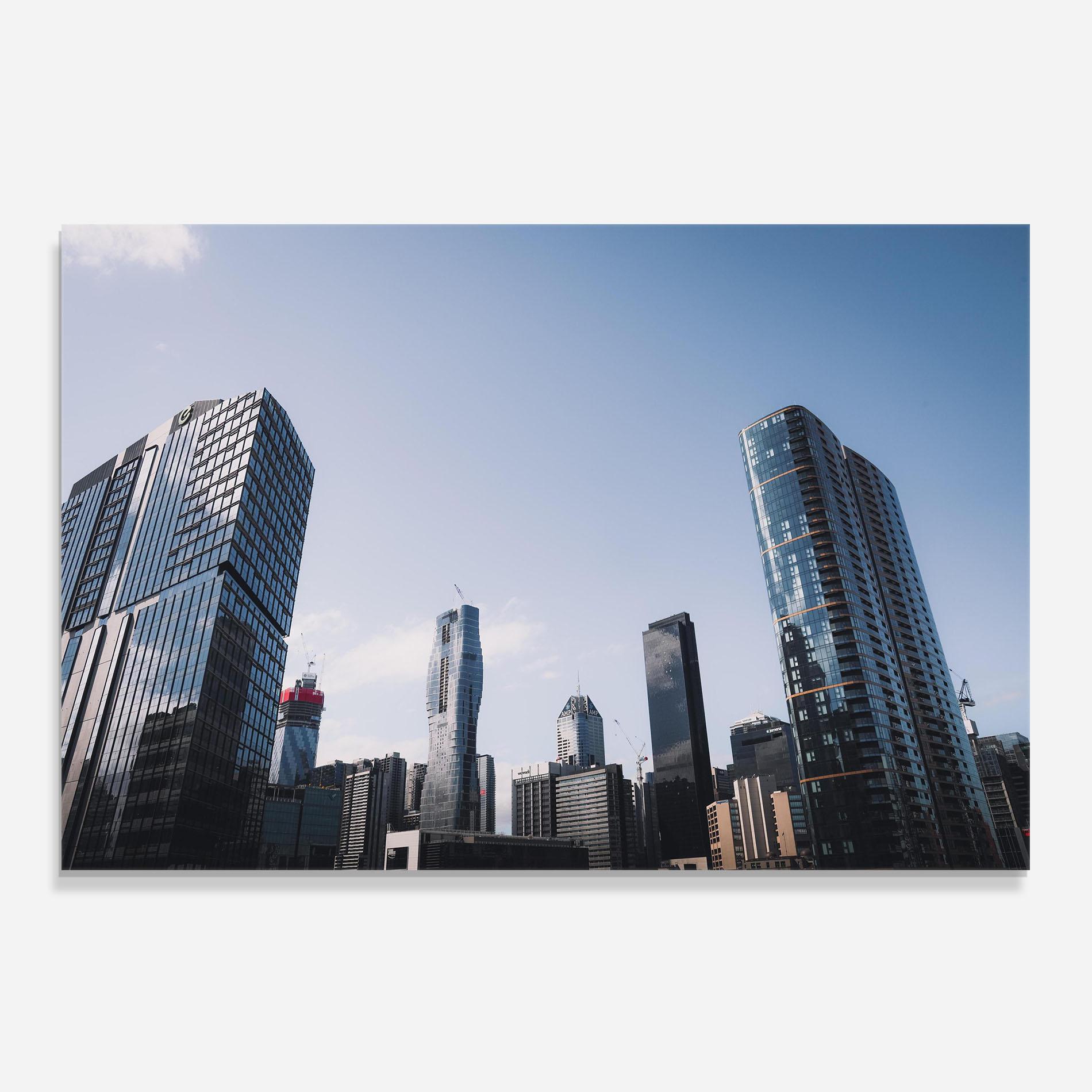 Küchenrückwand Glas Business Building mockup 0