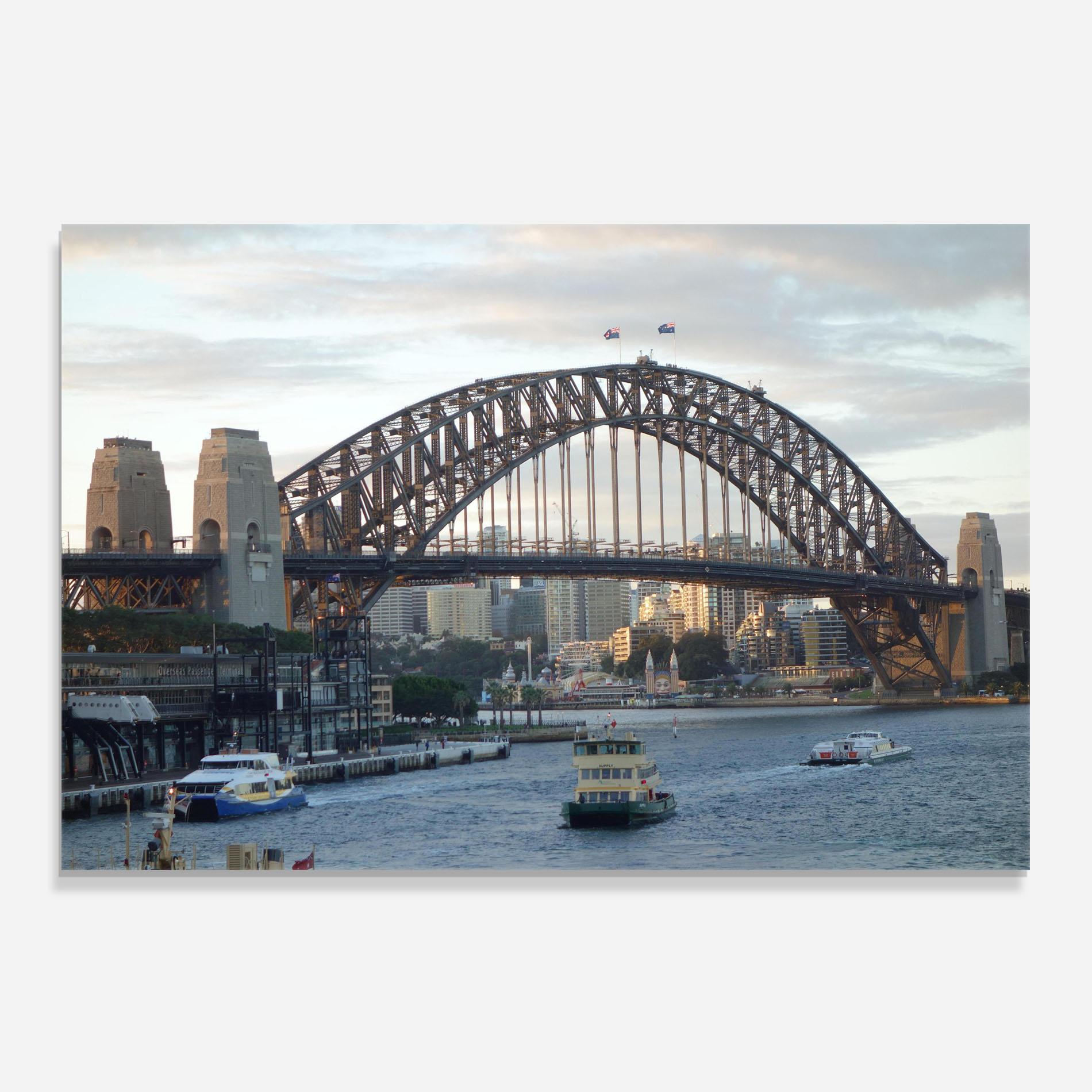 Küchenrückwand Glas Harbour Bridge View mockup 0