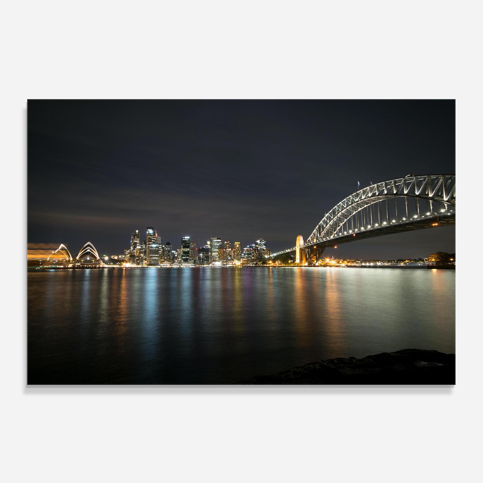 Küchenrückwand Glas Harbour Bridge mockup 0