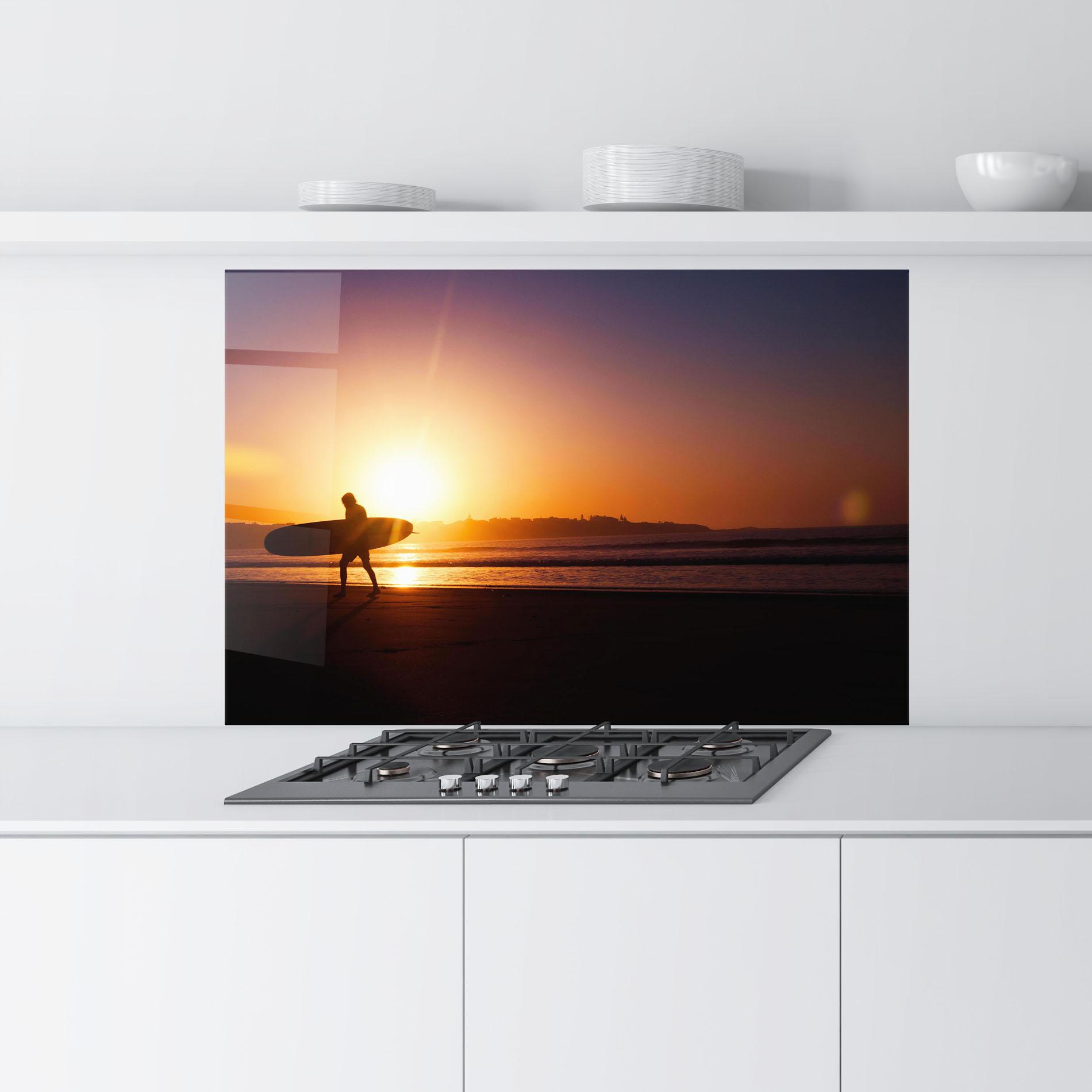 Küchenrückwand Glas Australian Sunset mockup 9
