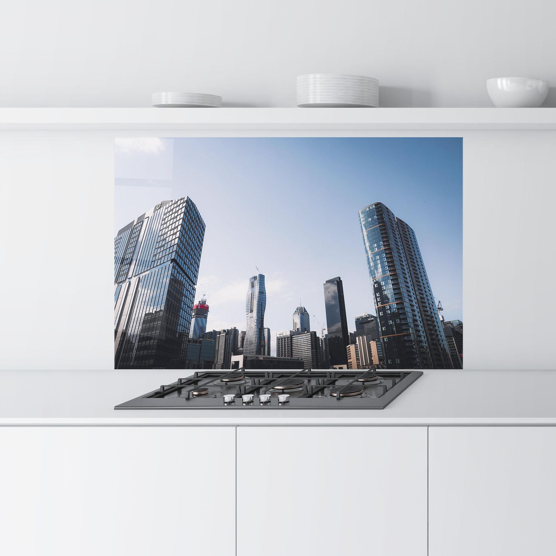 Küchenrückwand Glas Business Building mockup 9