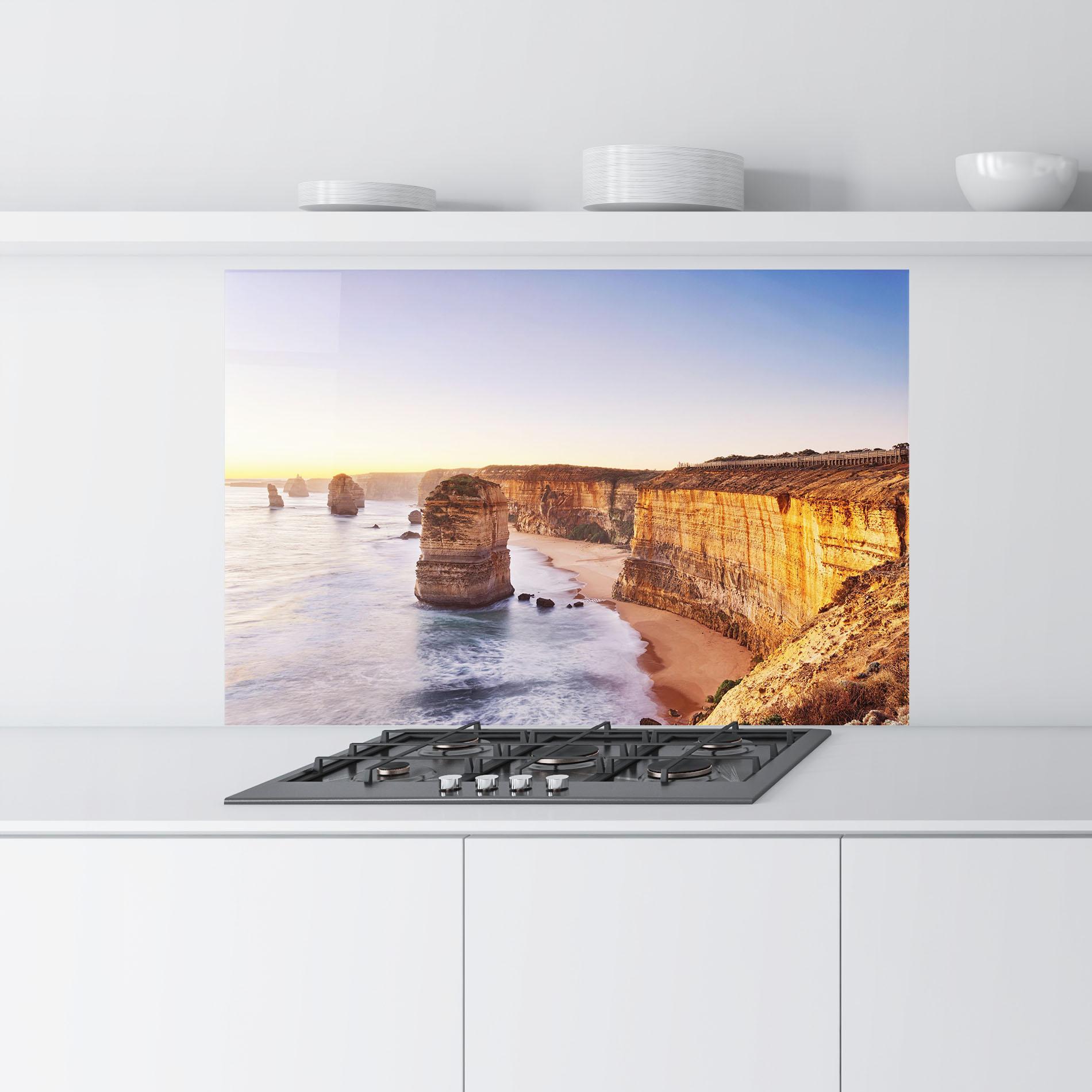 Küchenrückwand Glas Victoria Port mockup 9